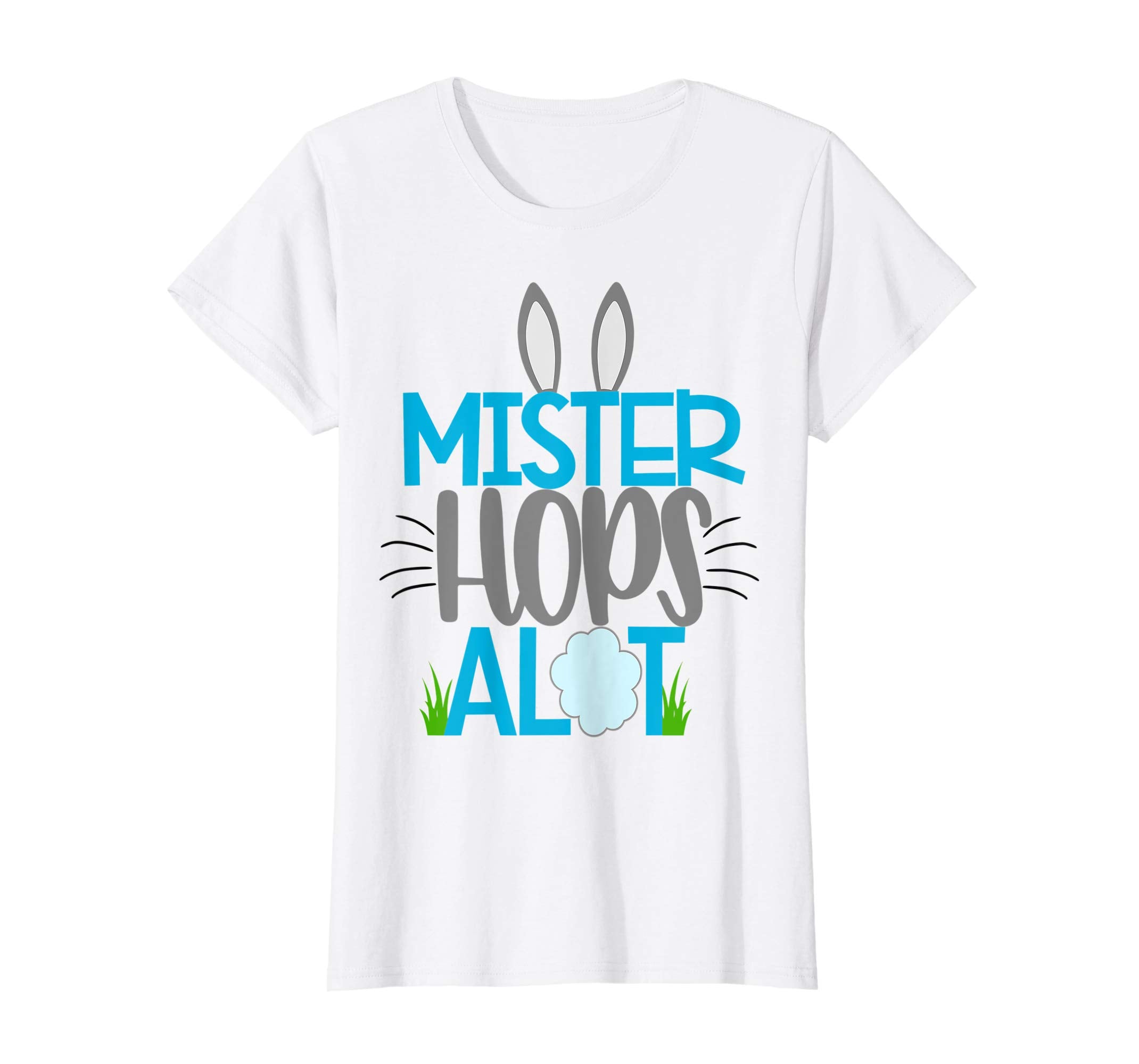 Boys Easter Shirt Kids Cute Mister Hops A Lot Bunny School
