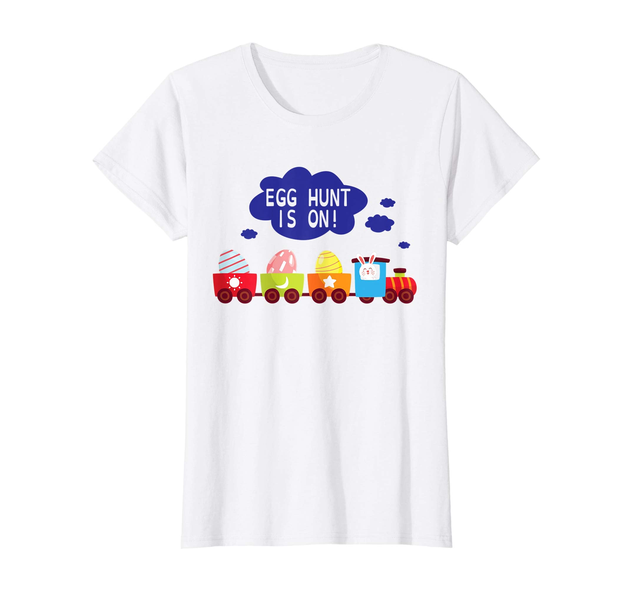 Bunny Driving Train Carry Easter Eggs Shirt Egg Hunt Is On
