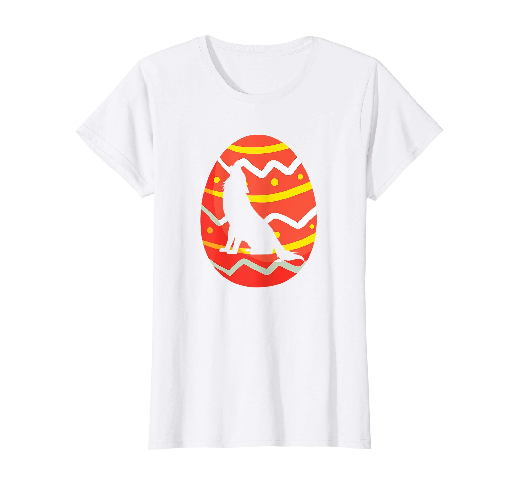 Wolves Happy Easter Bunny Egg T-Shirt for Kids Boys Girls