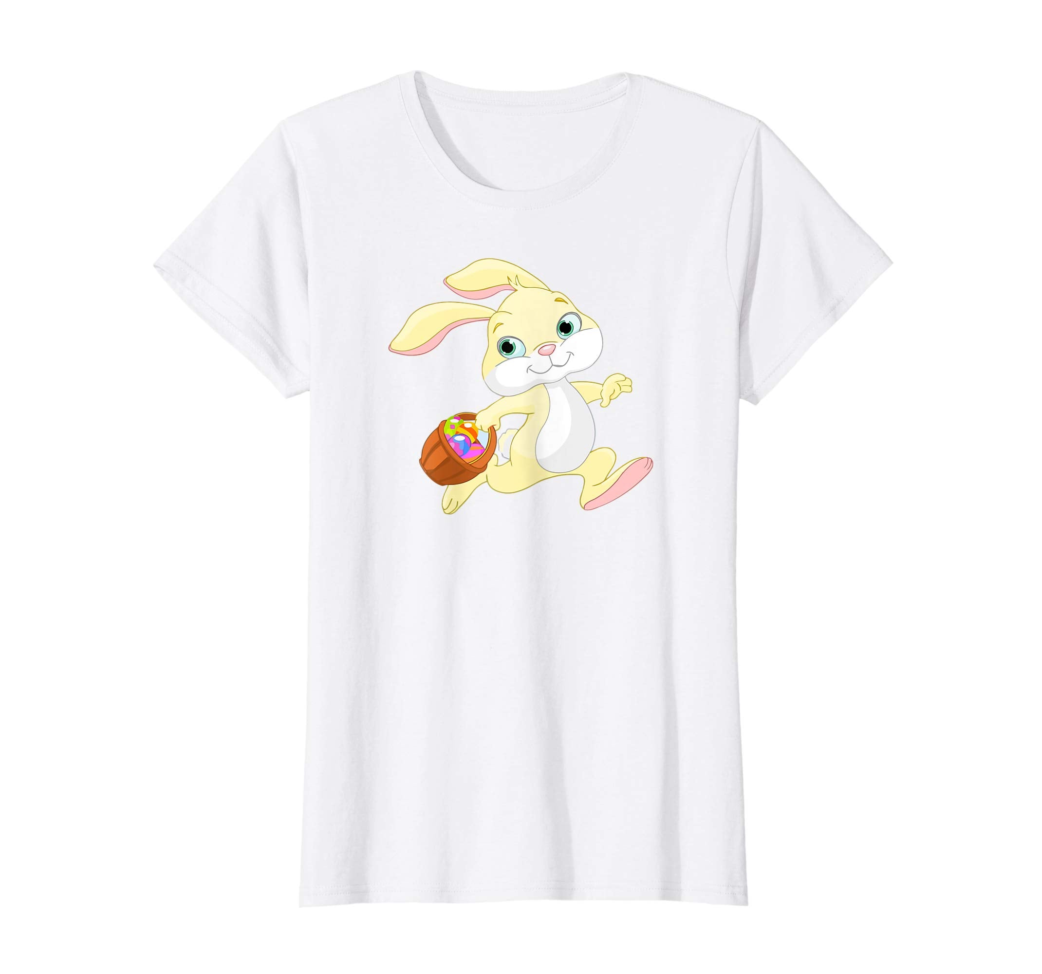 Cute Bunny Running With Basket of Easter Eggs Shirt