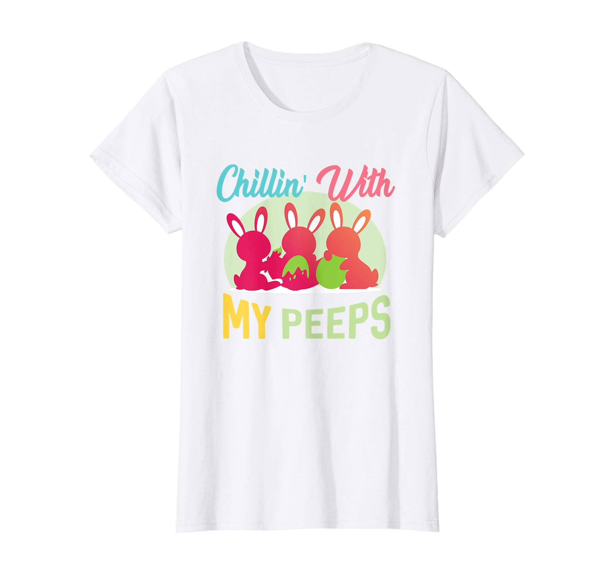 Chillin' With My Peeps Easter Bunny Shirt For Boys and Girls