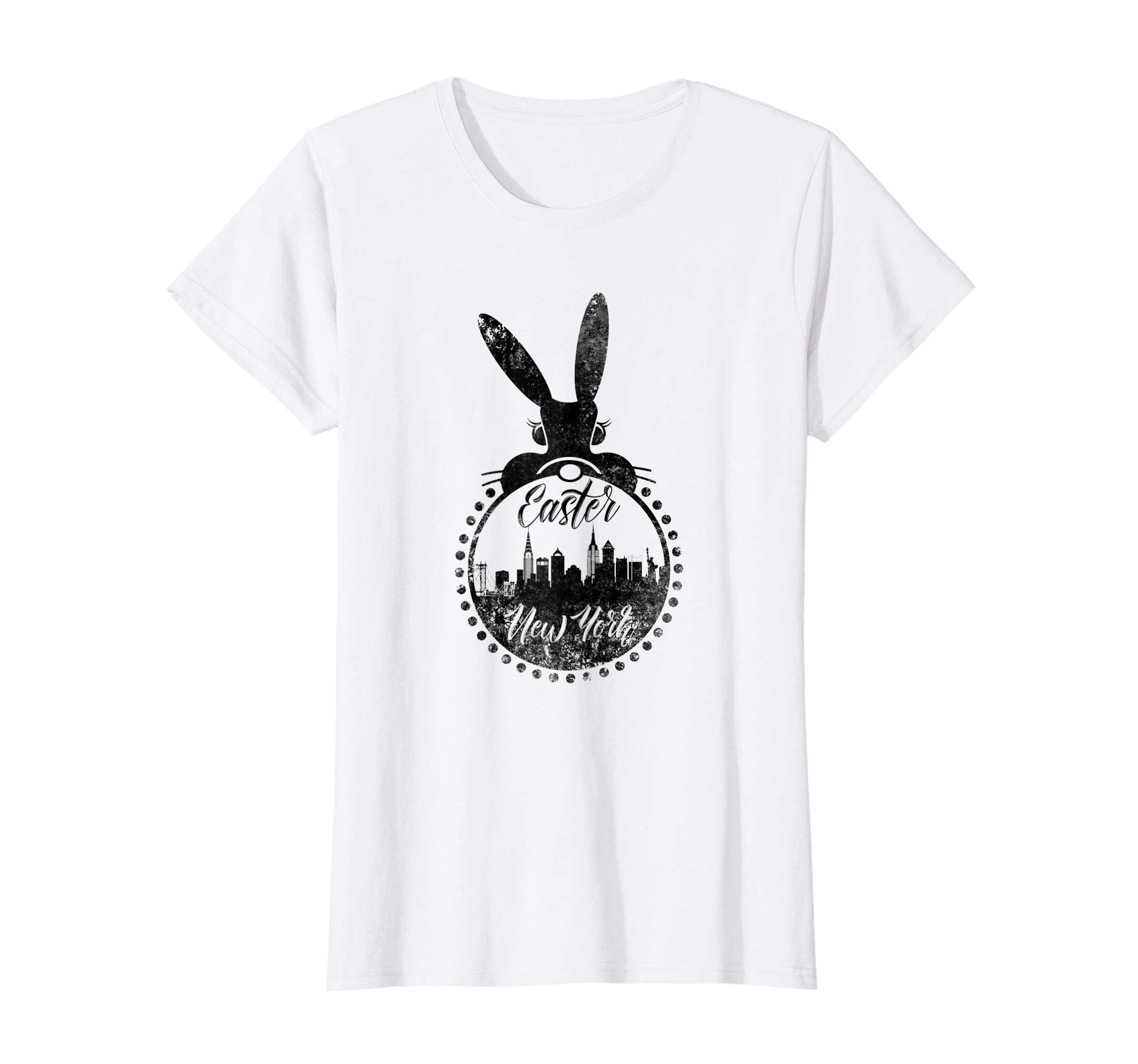 Happy Easter Rabbit T-shirt New York Skyline