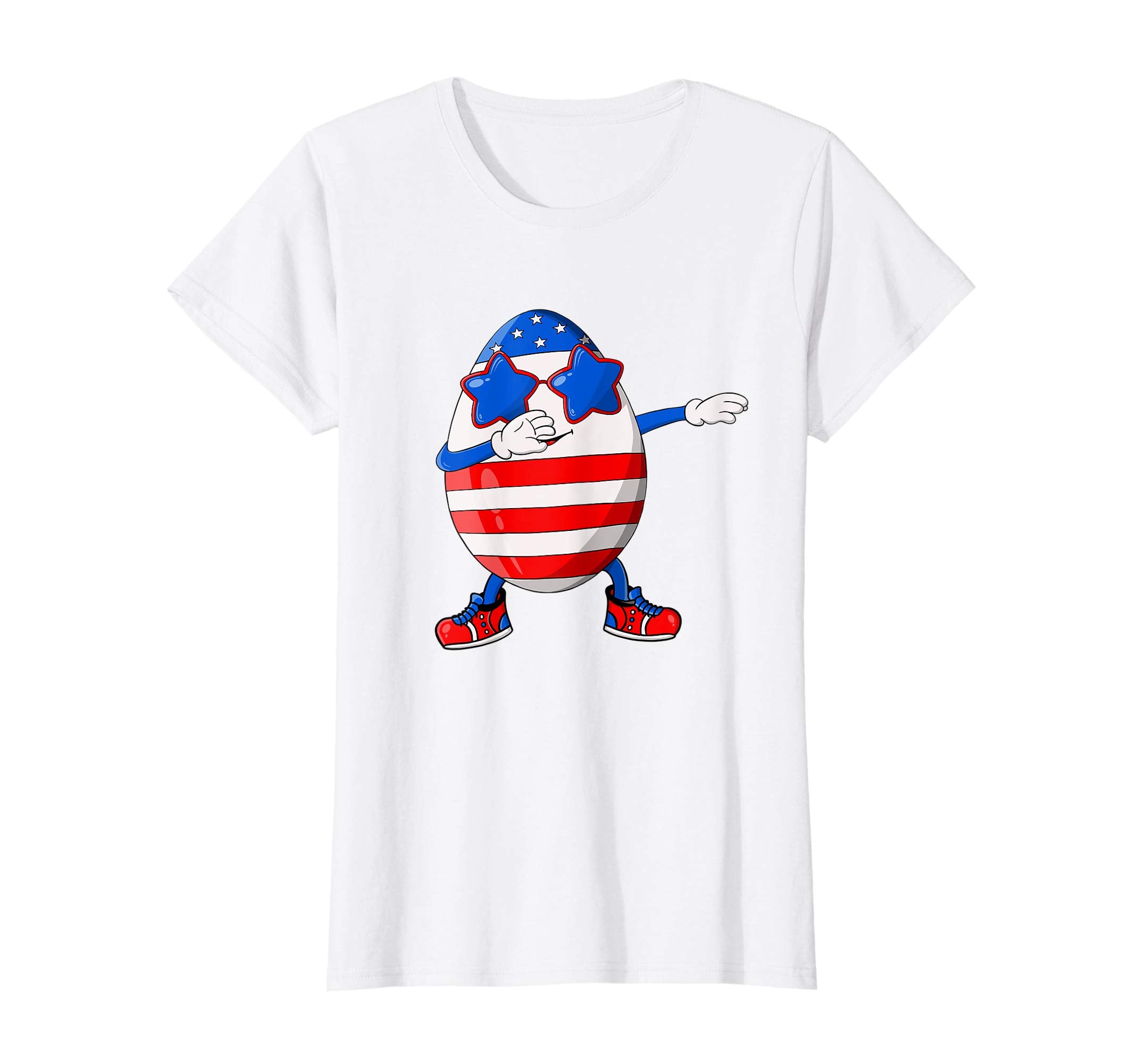 Easter Shirt Funny Dabbing Egg American Flag