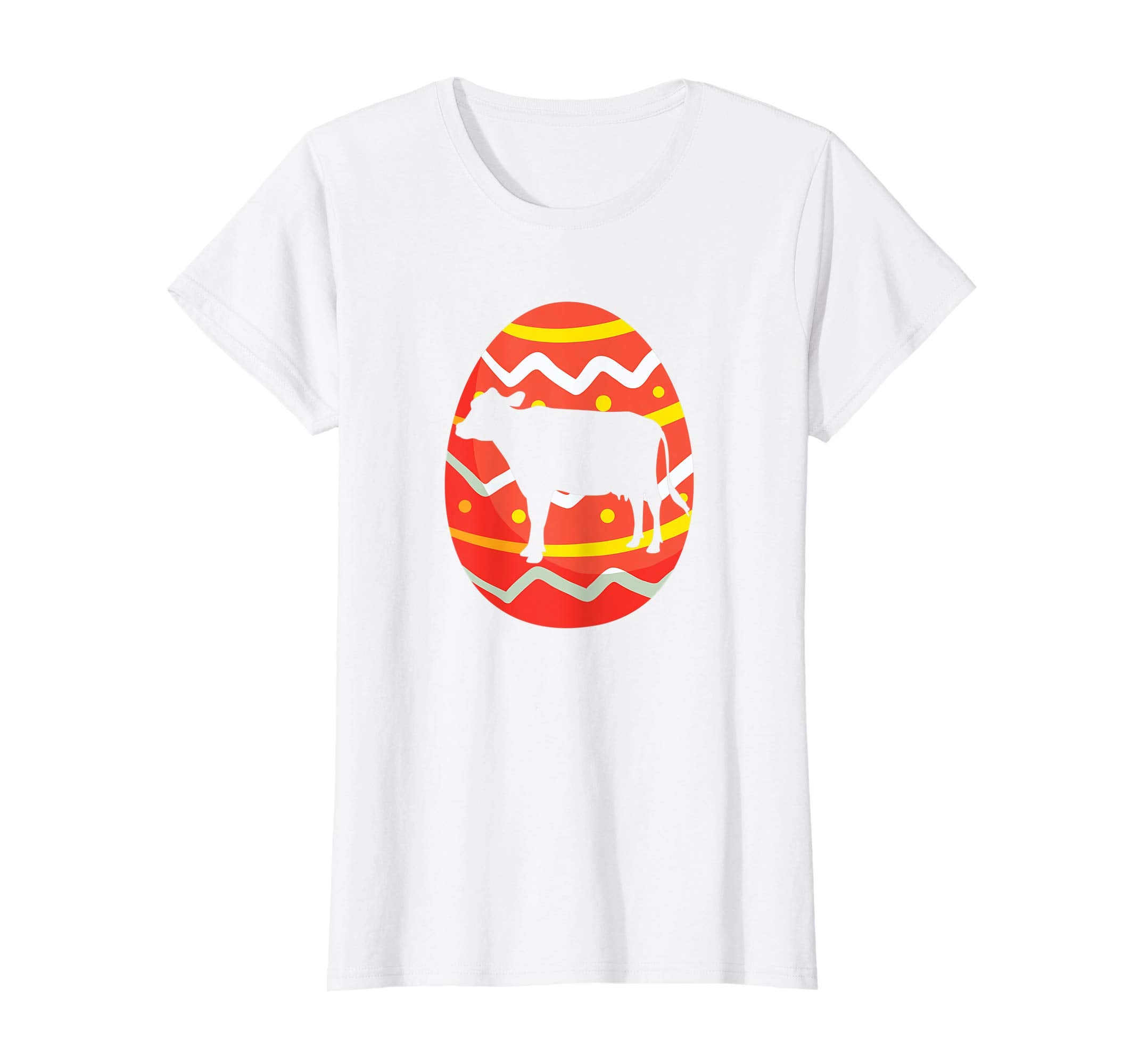 Happy Cow Easter Bunny Egg T-Shirt for Kids Boys Girls