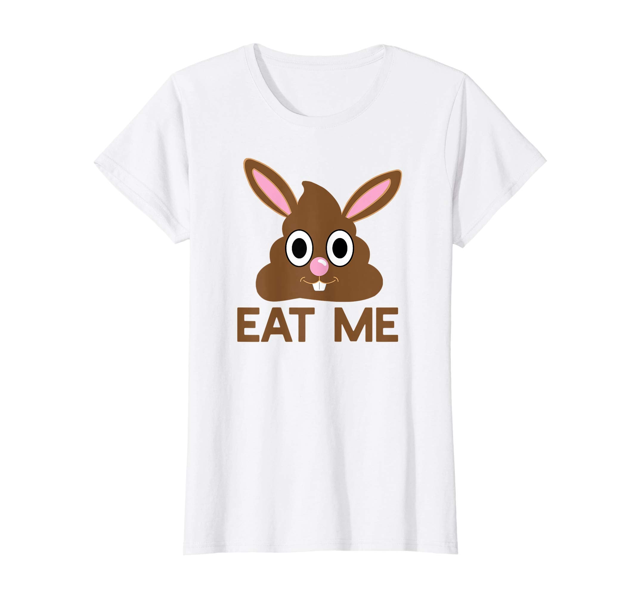EAT ME Chocolate Easter Bunny T-Shirt Poop Poo Funny Emoji