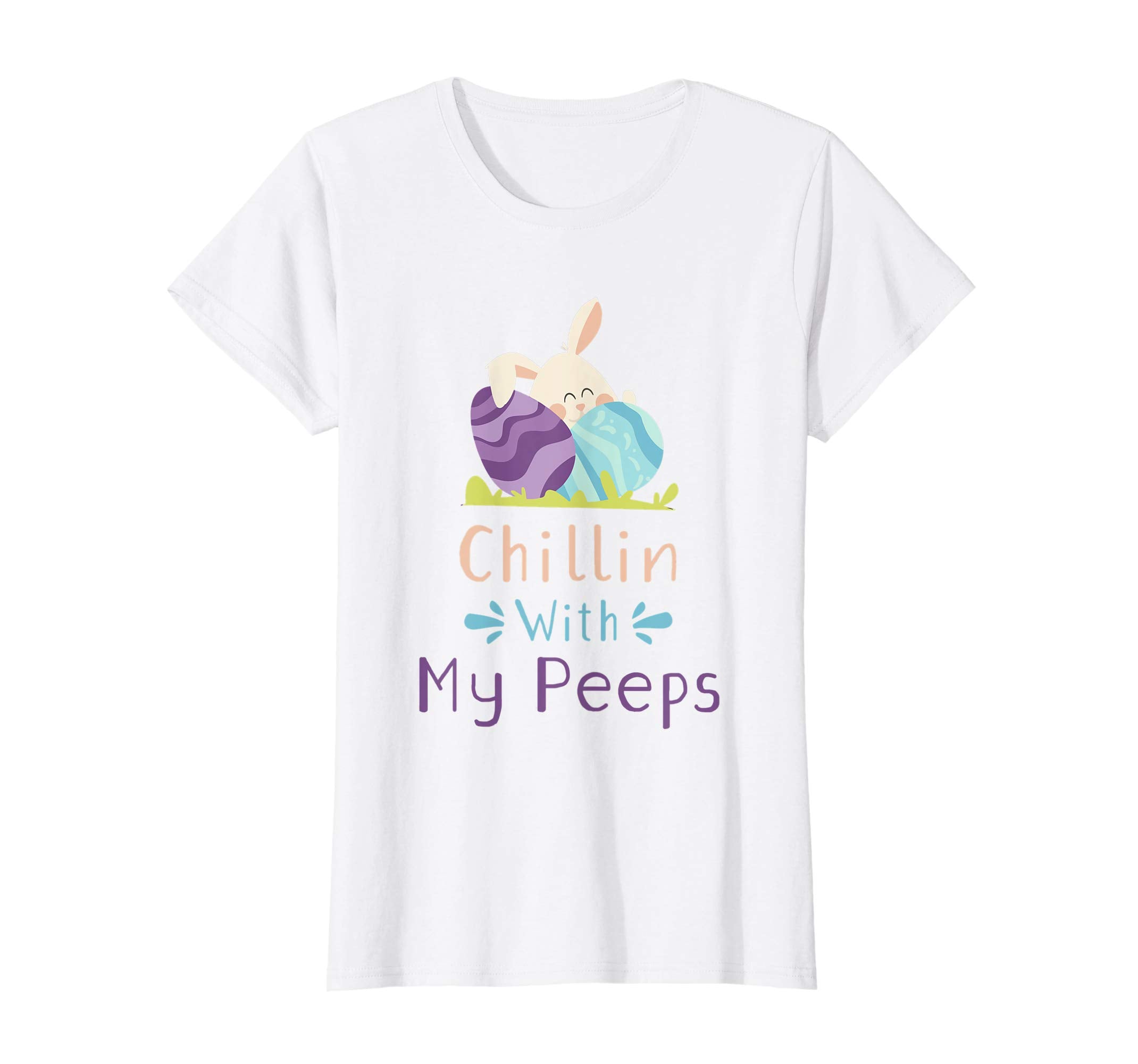 Chillin' With My Peeps Easter Bunny Funny T-Shirt for Kids