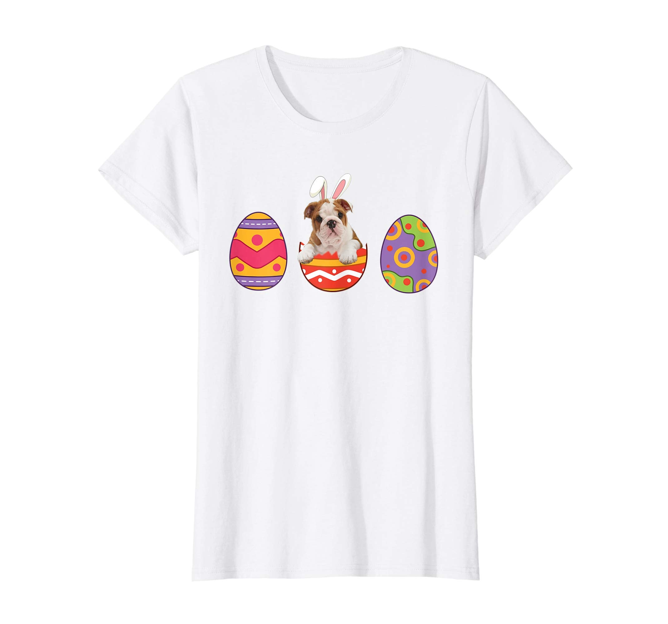 Funny Eggs Bulldog Easter Shirt Women Gift