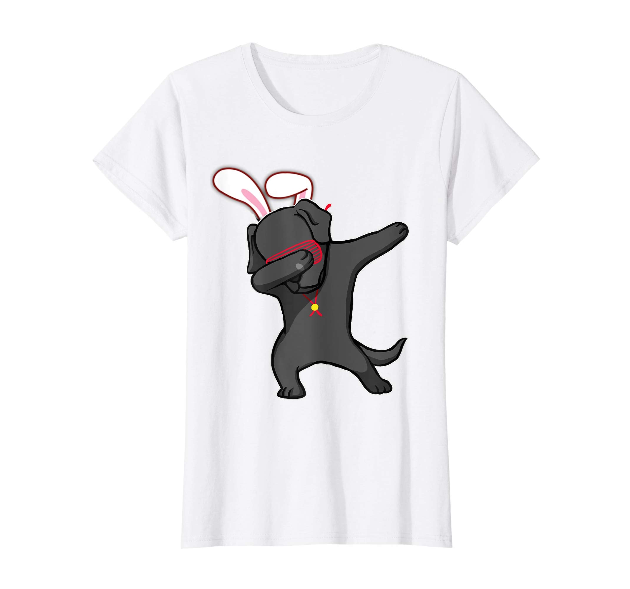 Easter Bunny Dabbing Labrador Dog Tshirt Rabbit Ears Animal