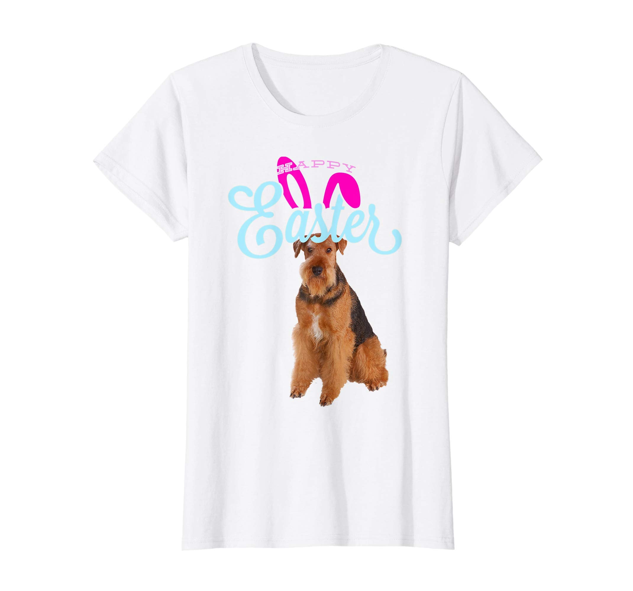 Easter Bunny Airedale Terrier Tshirt Dog Boy Girl Kids Women