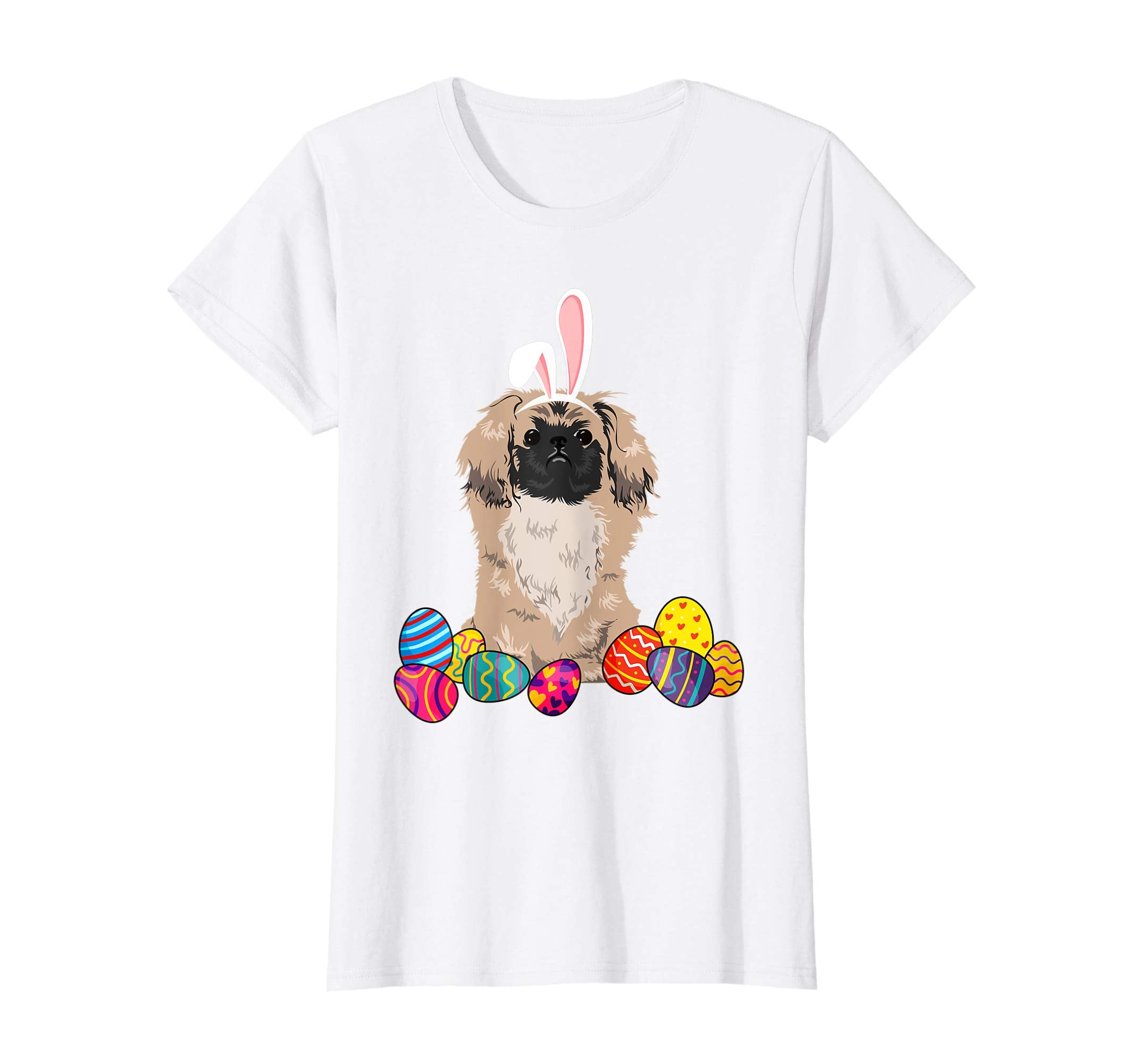 Pekingese Bunny Ear With Egg Easter Easter Day Shirt
