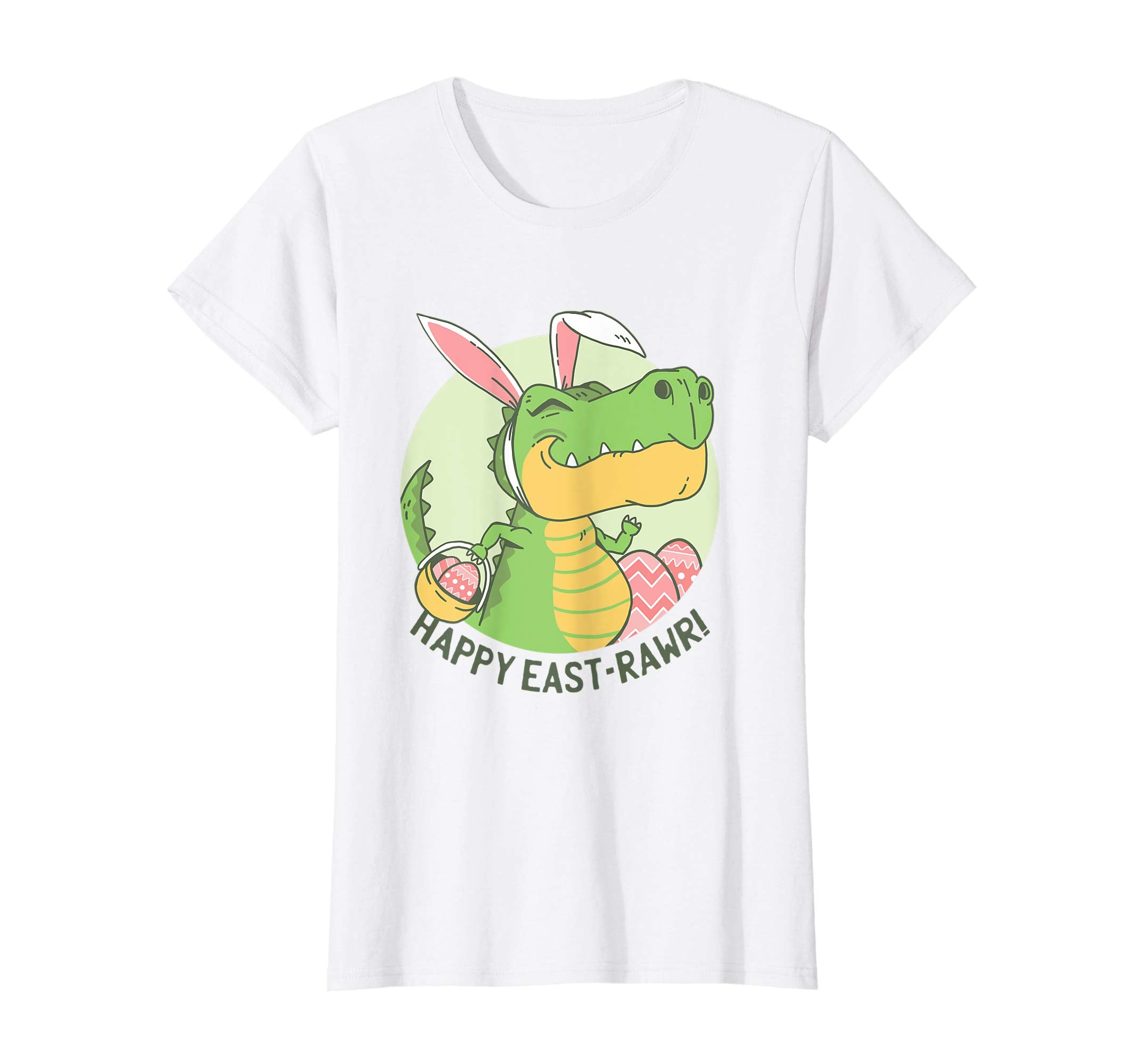 Happy East- Rawr Easter Dinosaur TShirt for Kids Boys Girls