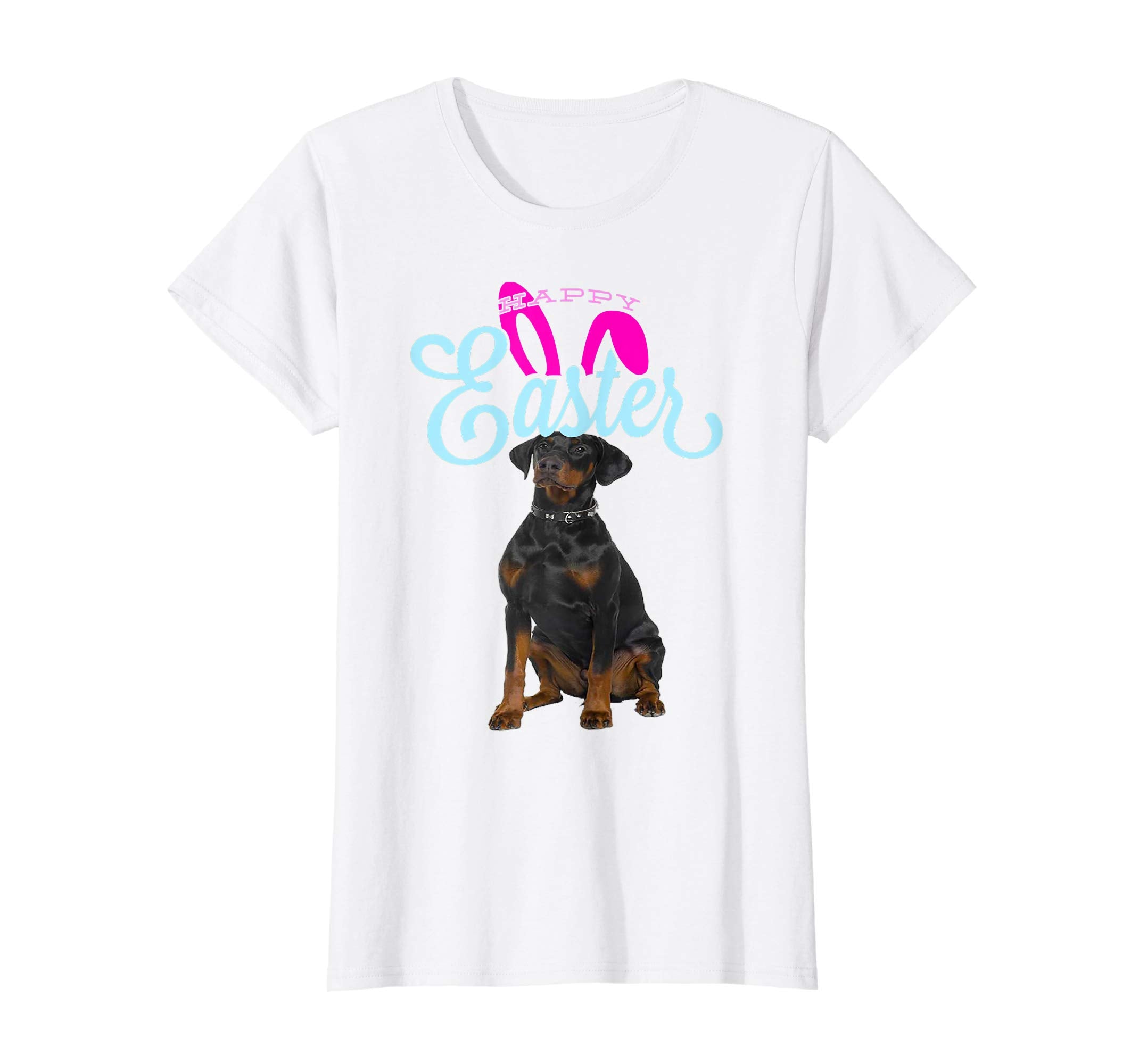 Easter Bunny Doberman Pinscher Tshirt Dog Men Women Gift