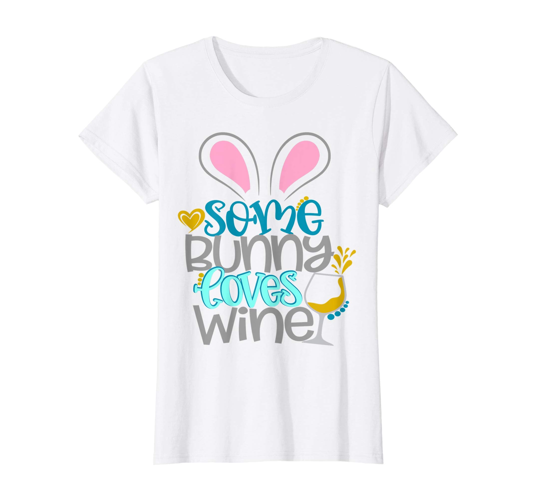 Some Bunny Loves Wine Mom Easter Shirt Cute Women Wife