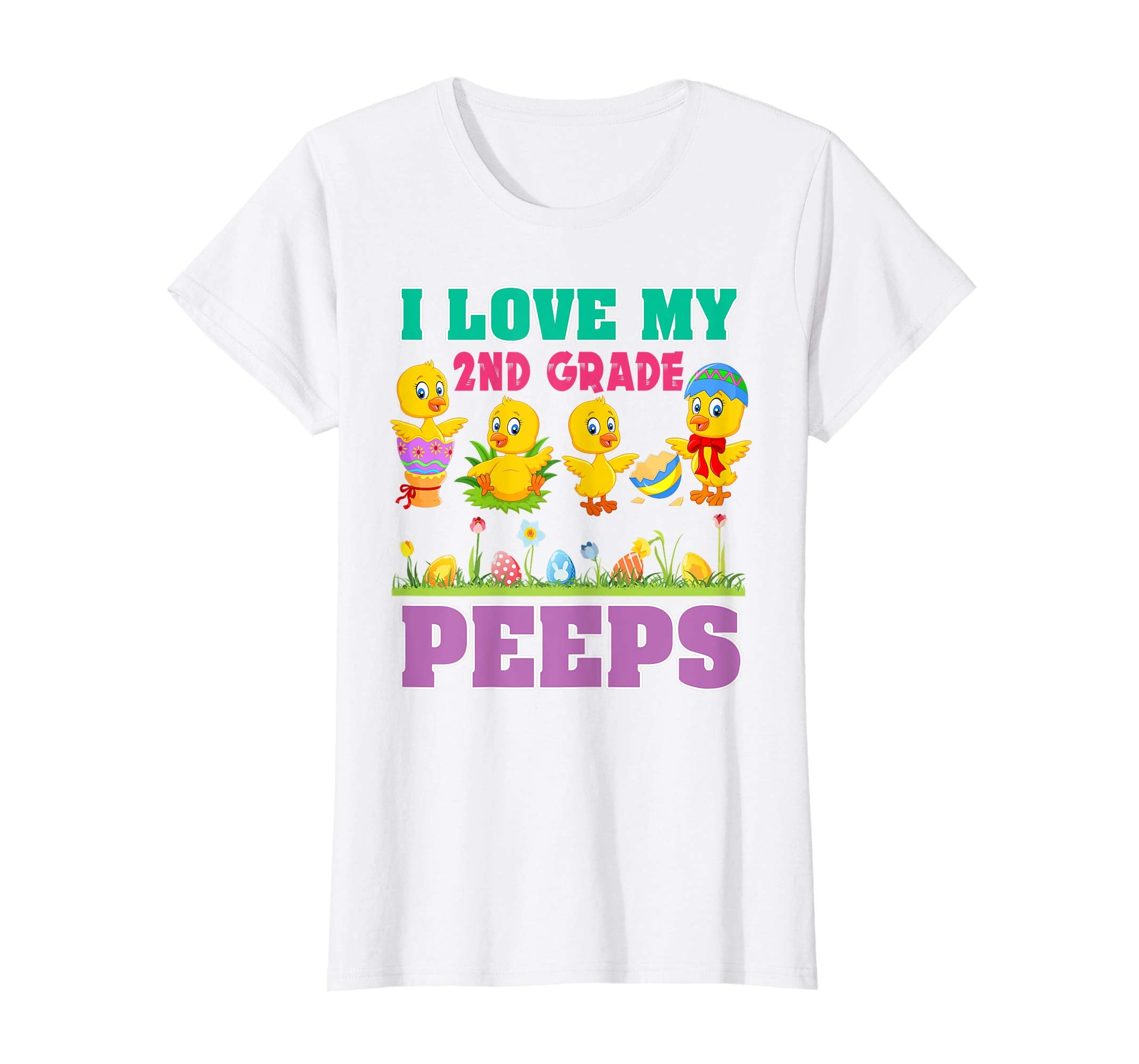 2nd Grade Teacher Easter Shirt Gift I Love 2nd Grade Peeps