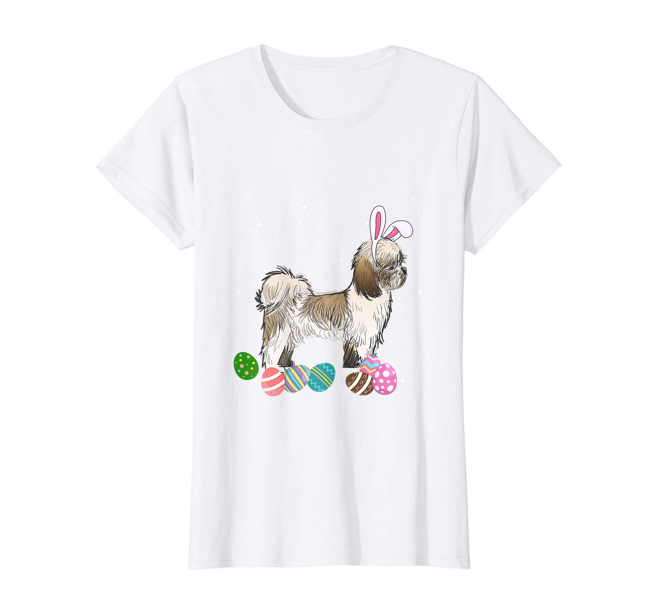 Shih Tzu Dressed As Easter Bunny With Rabbit Ears T-Shirt