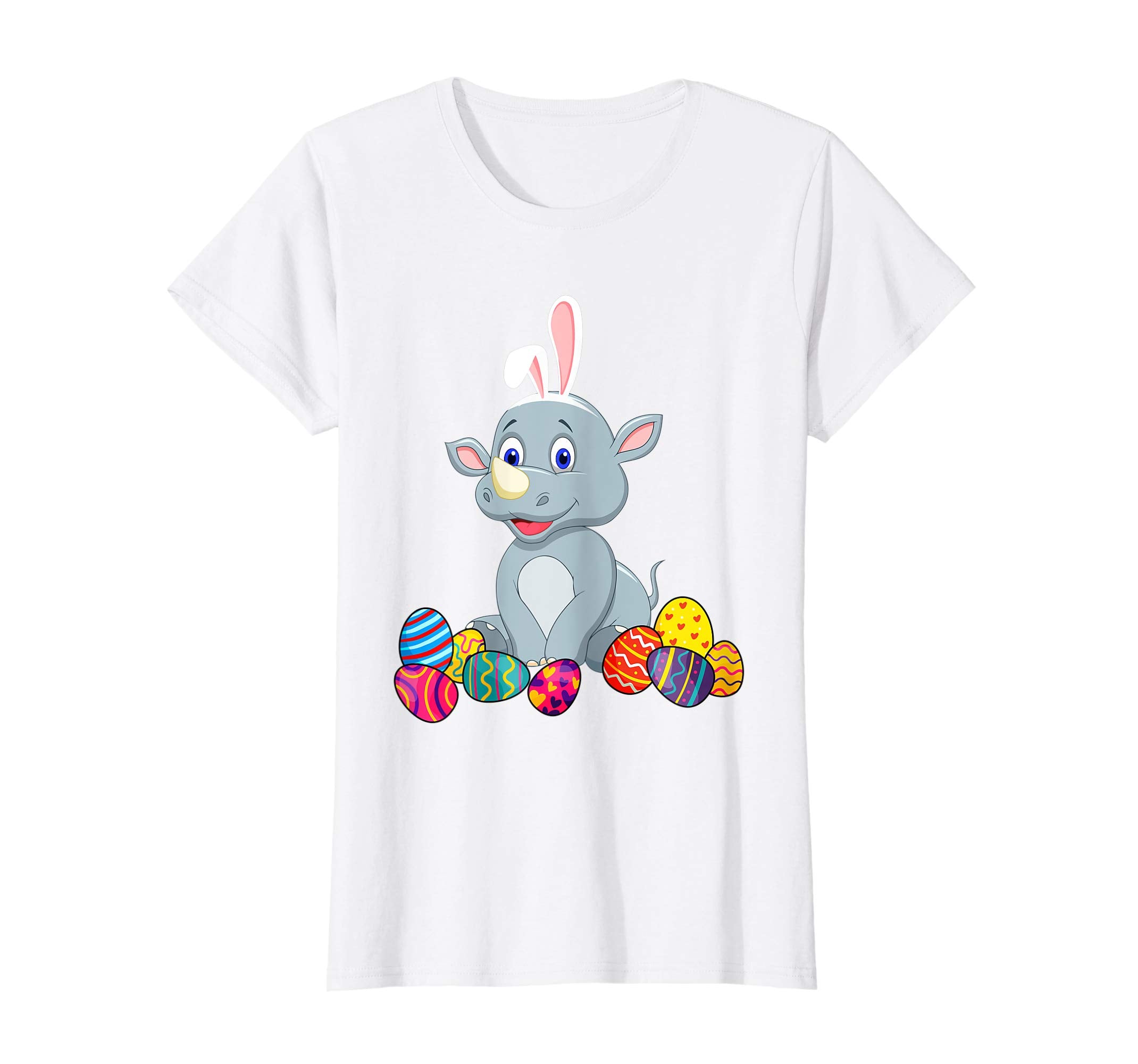 Rhino Bunny Ear With Egg Easter Easter Day Shirt