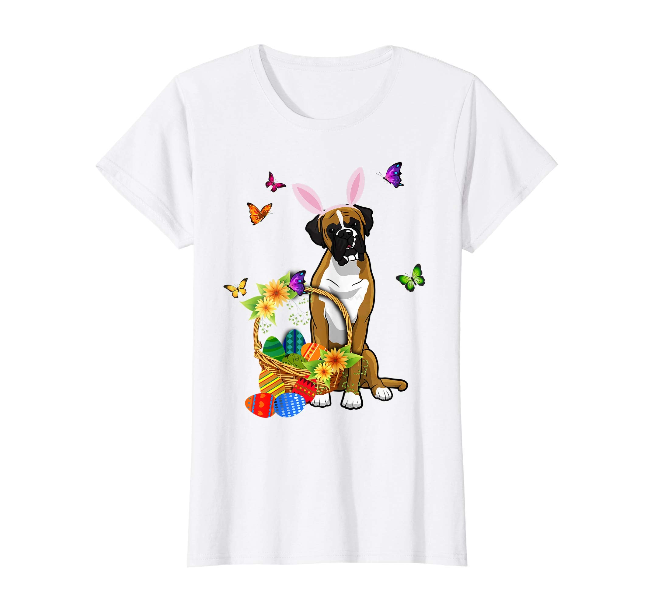 Boxer Bunny Hat Rabbit Easter Eggs Shirt