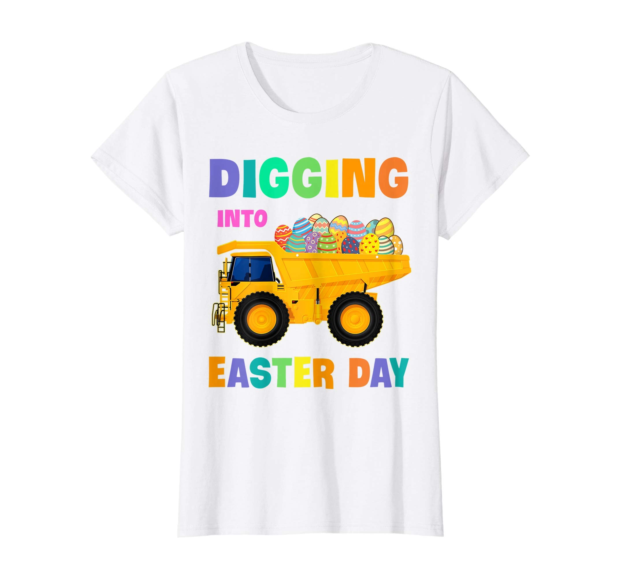 Digging Into Easter Day Egg Easter Dump Truck Lover Shirt Pe