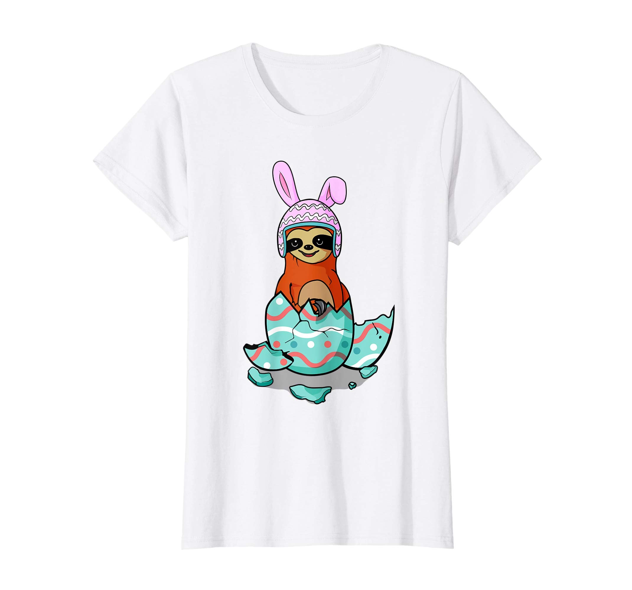 Sloth Easter Bunny Egg Hunting T-Shirt