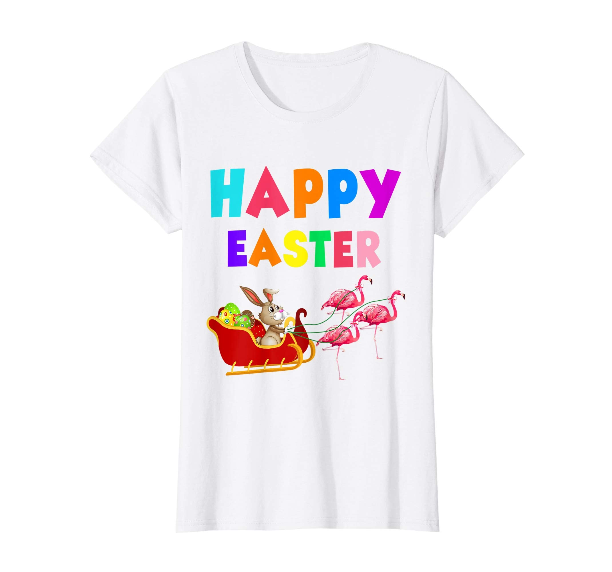 Happy Easter Bunny And Flamingo T shirt Gift