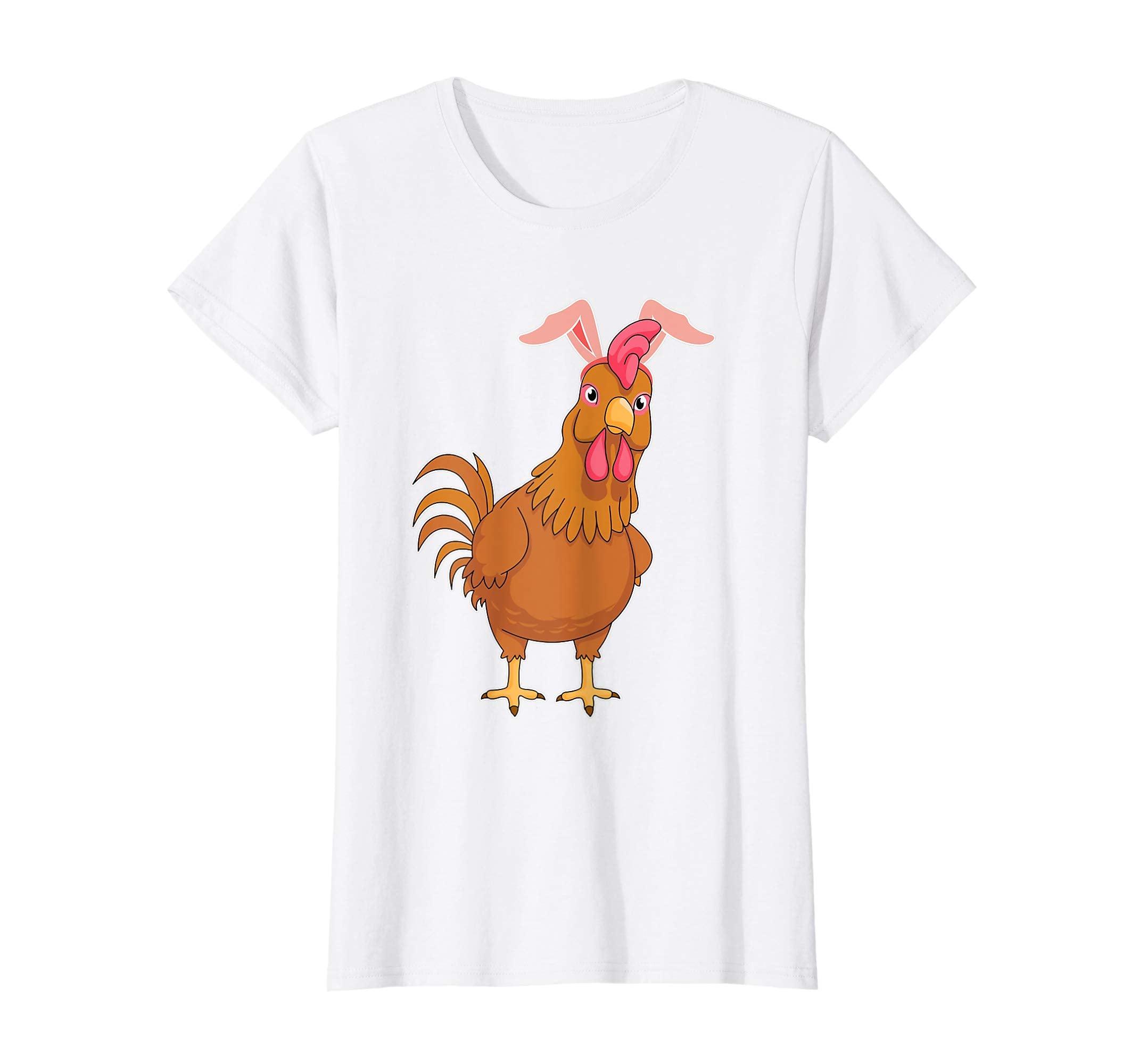 Chicken Hen Easter Bunny Rabbit Ears Funny TShirt