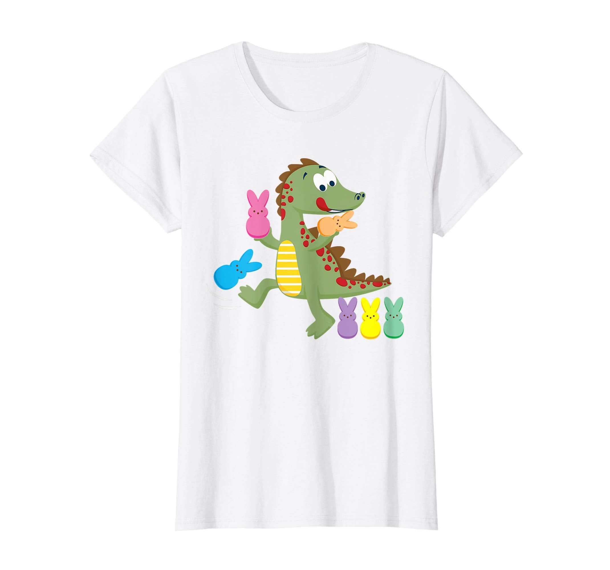 Dinosaur T-rex Eat Bunny Peeps-Happy Easter Day Shirt