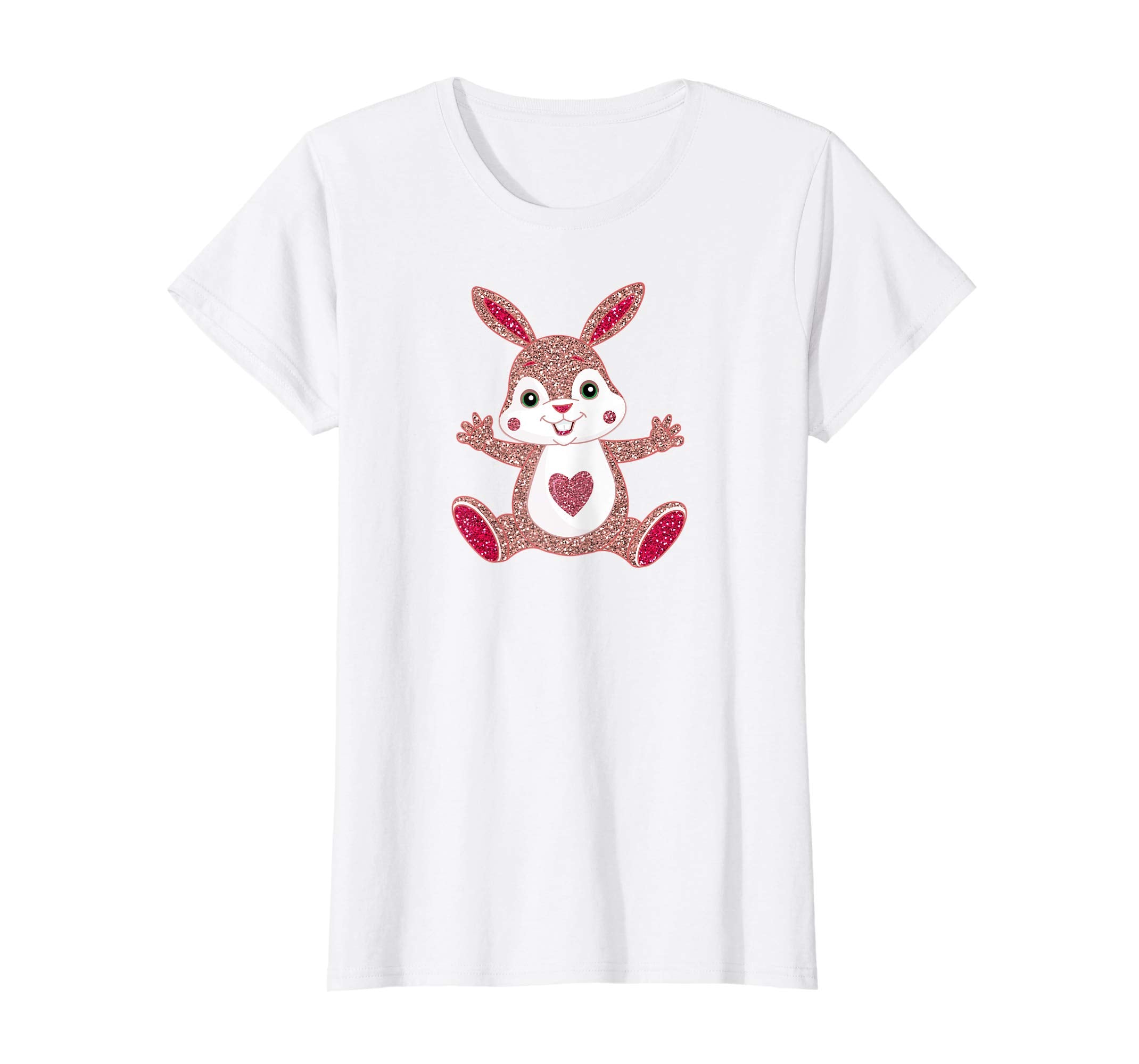Cool Pink Easter Bunny Hare Spring Heart Love T-Shirt