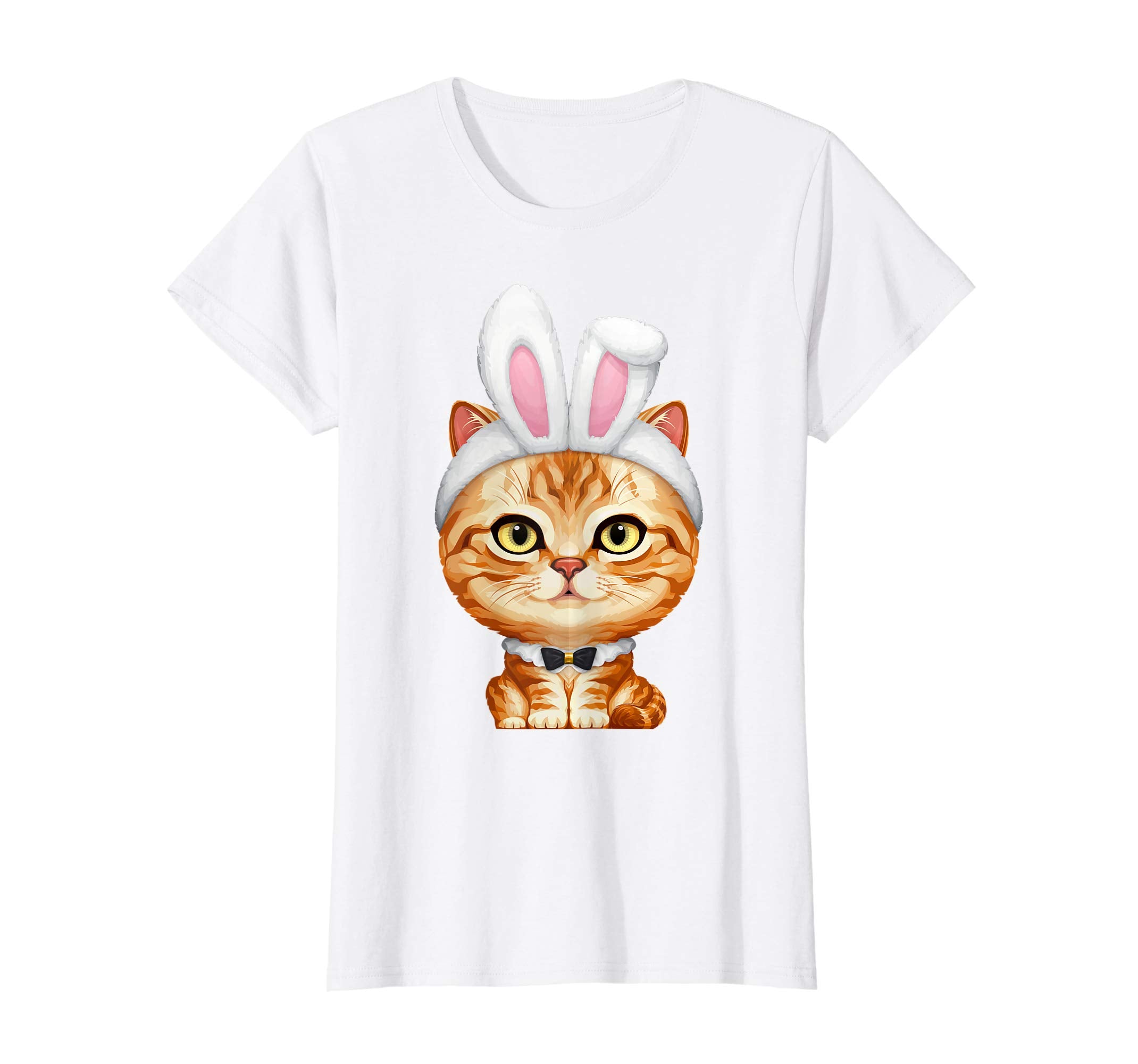 Ginger Tabby Cat in Easter Bunny Costume T-Shirt