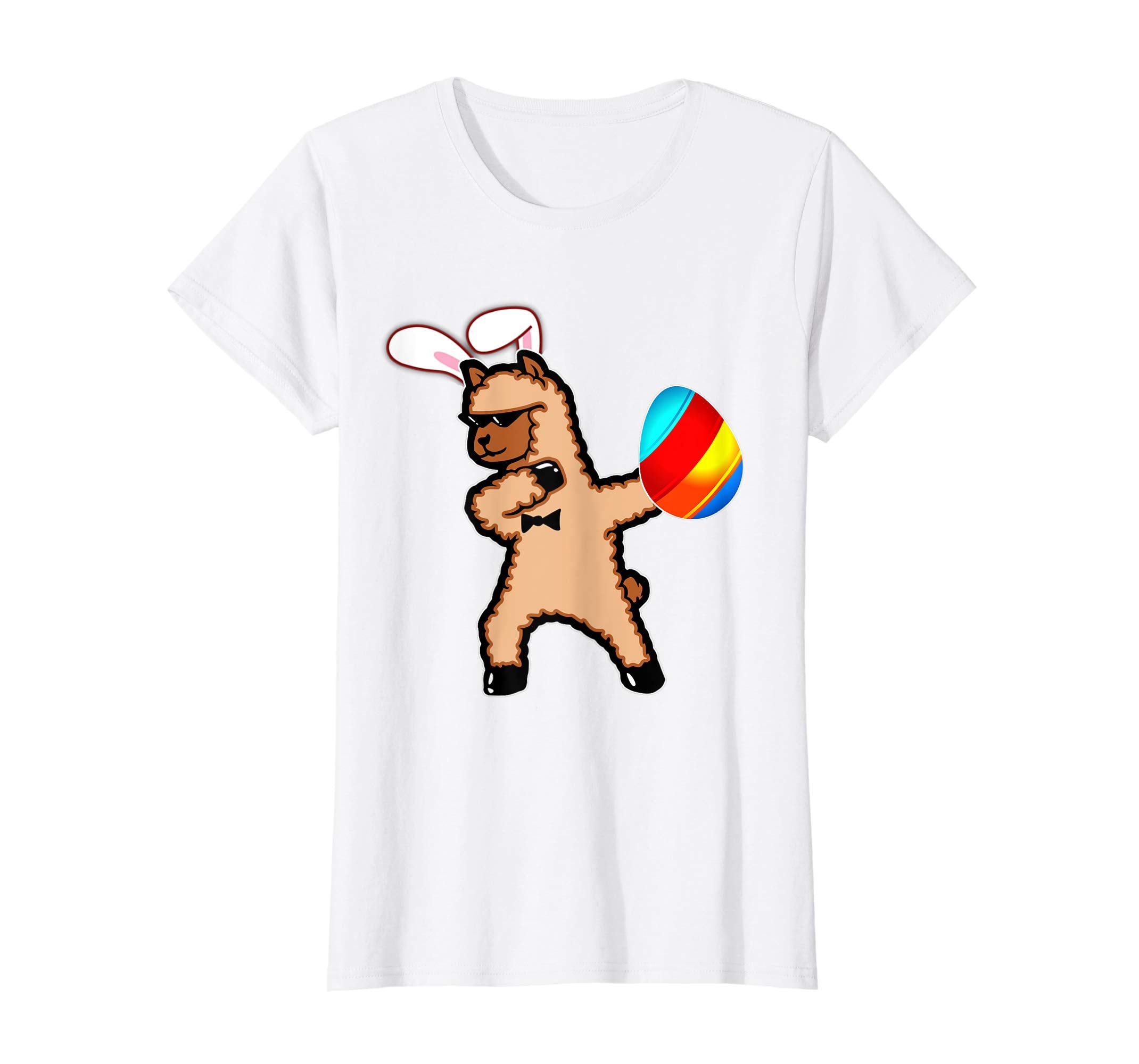 Easter Bunny Dabbing Llama Alpaca Tshirt Egg Ears Gift