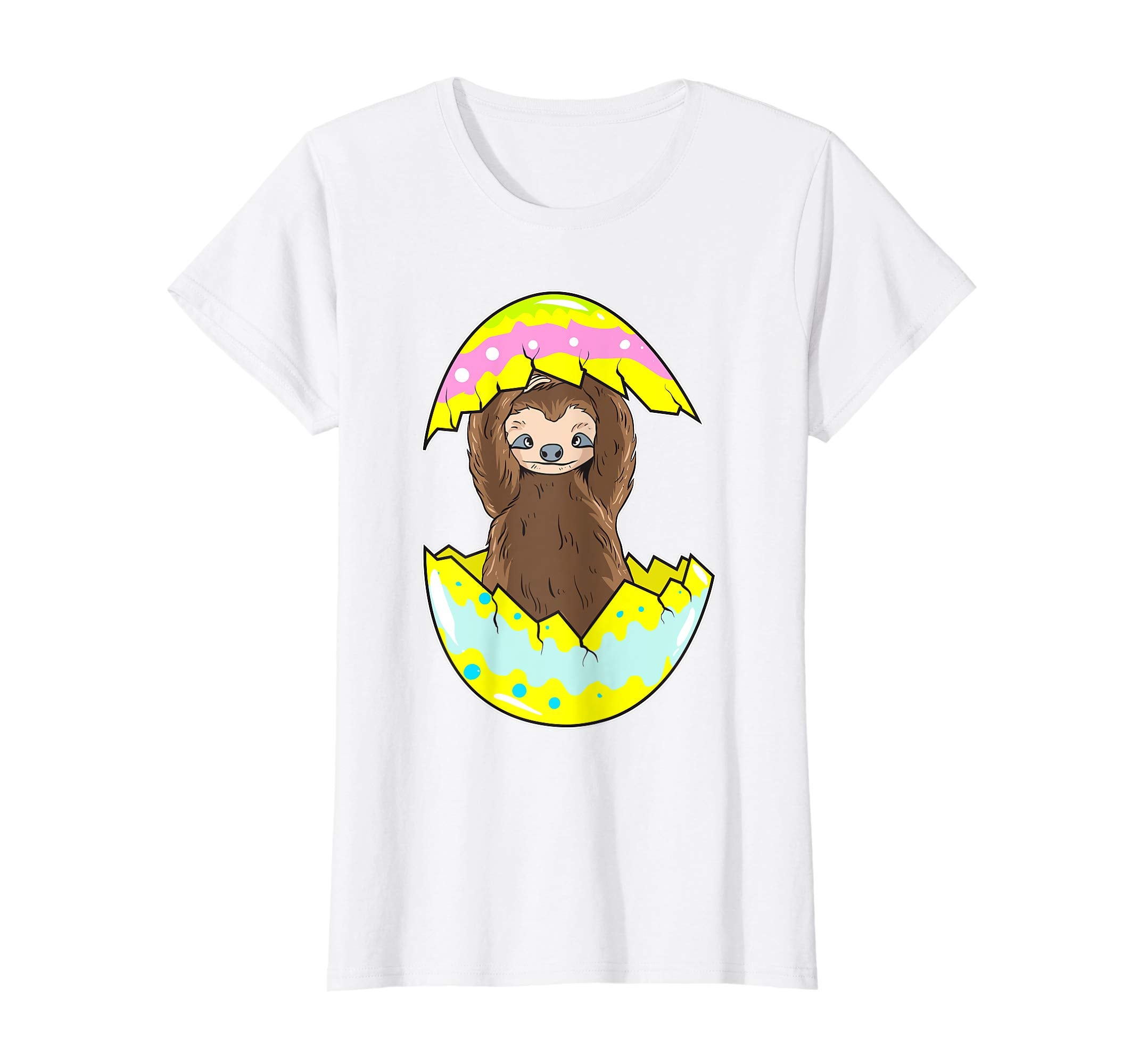 Funny Easter Shirt Sloth Easter Egg Kids Gift Happy Easter