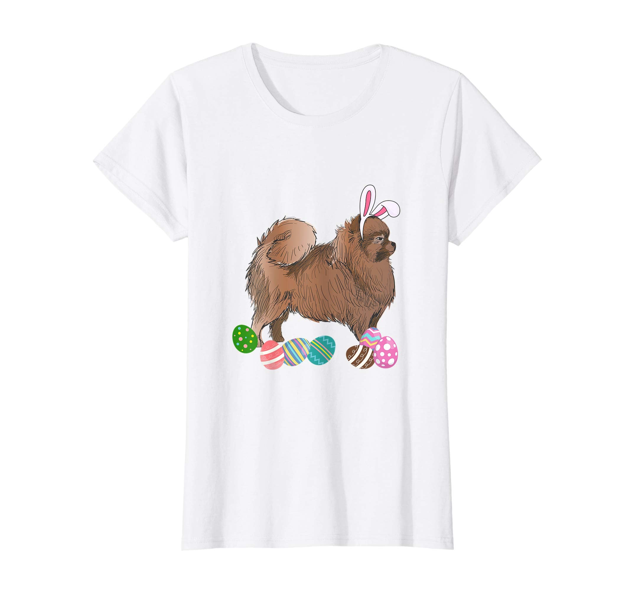 Pomeranian Dressed As Easter Bunny With Rabbit Ears T-Shirt