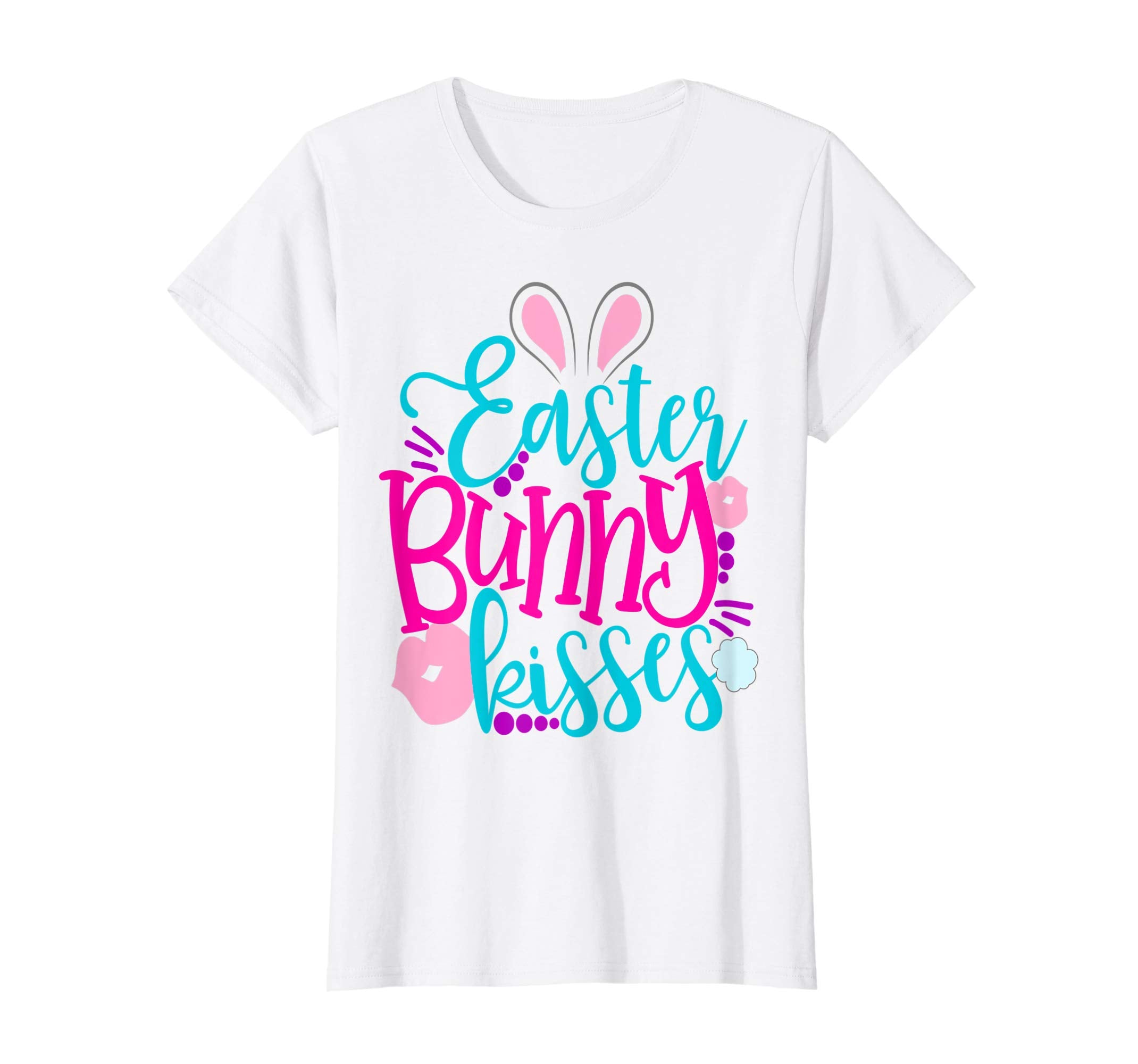 Easter Bunny Kisses Easter Shirt Cute Kids Lips School Girls