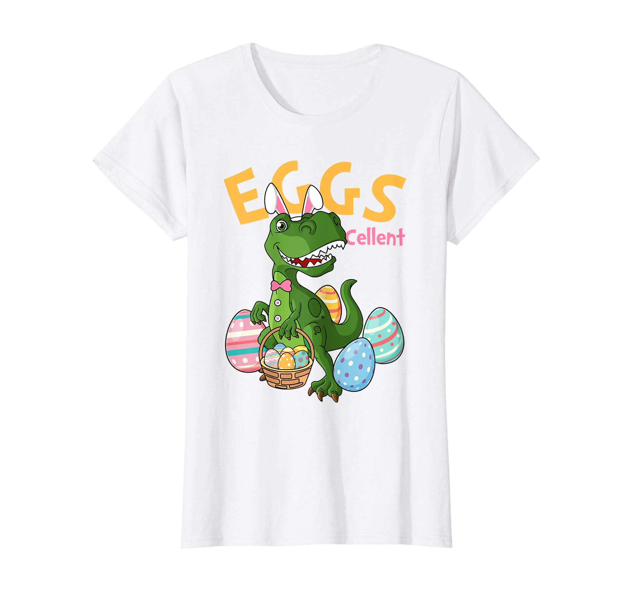 Easter Bunny T-Rex Dinosaur T-Shirt Kids Eggs Cellent