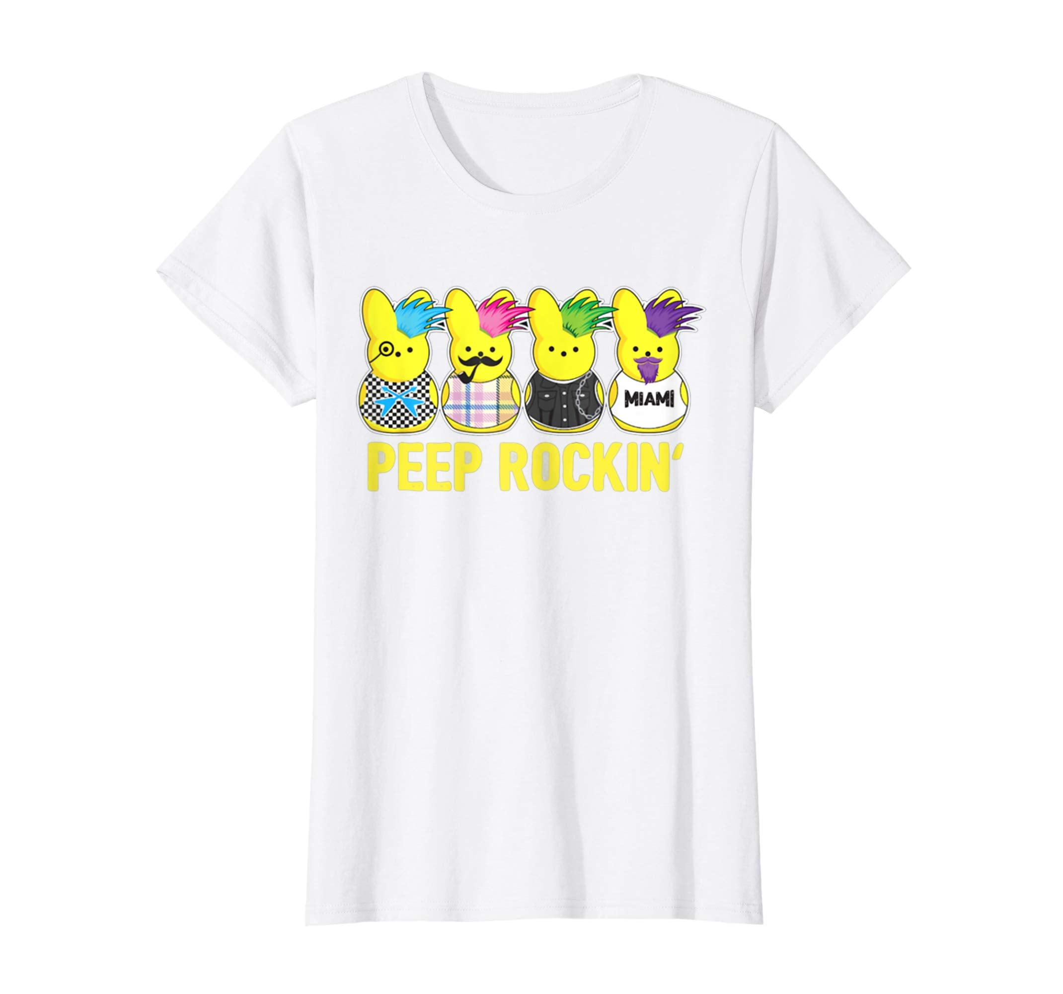 Peep Rockin' Peeps shirt Easter Gift Egg Hunt T-shirt Miami