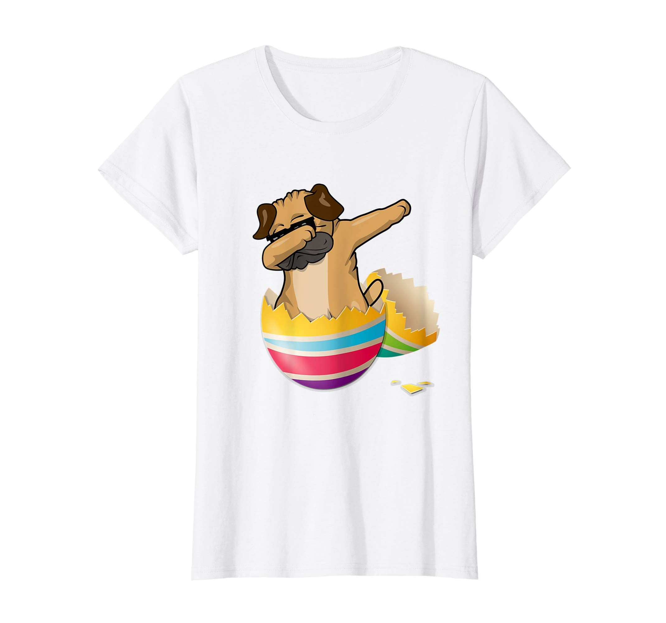 Pug Dabbing Easter Eggs Easter Day Shirt
