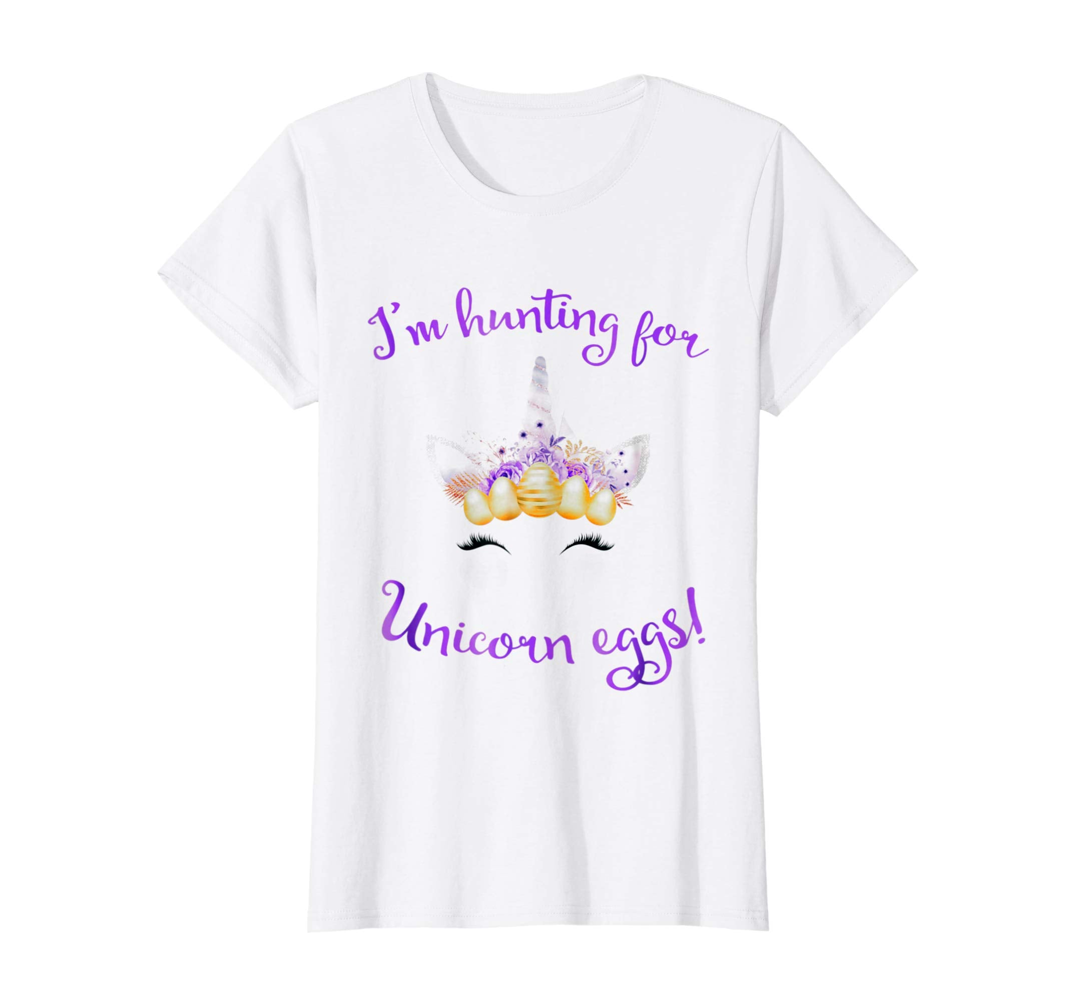 Hunting for Unicorn Eggs Easter T-Shirt for Girls
