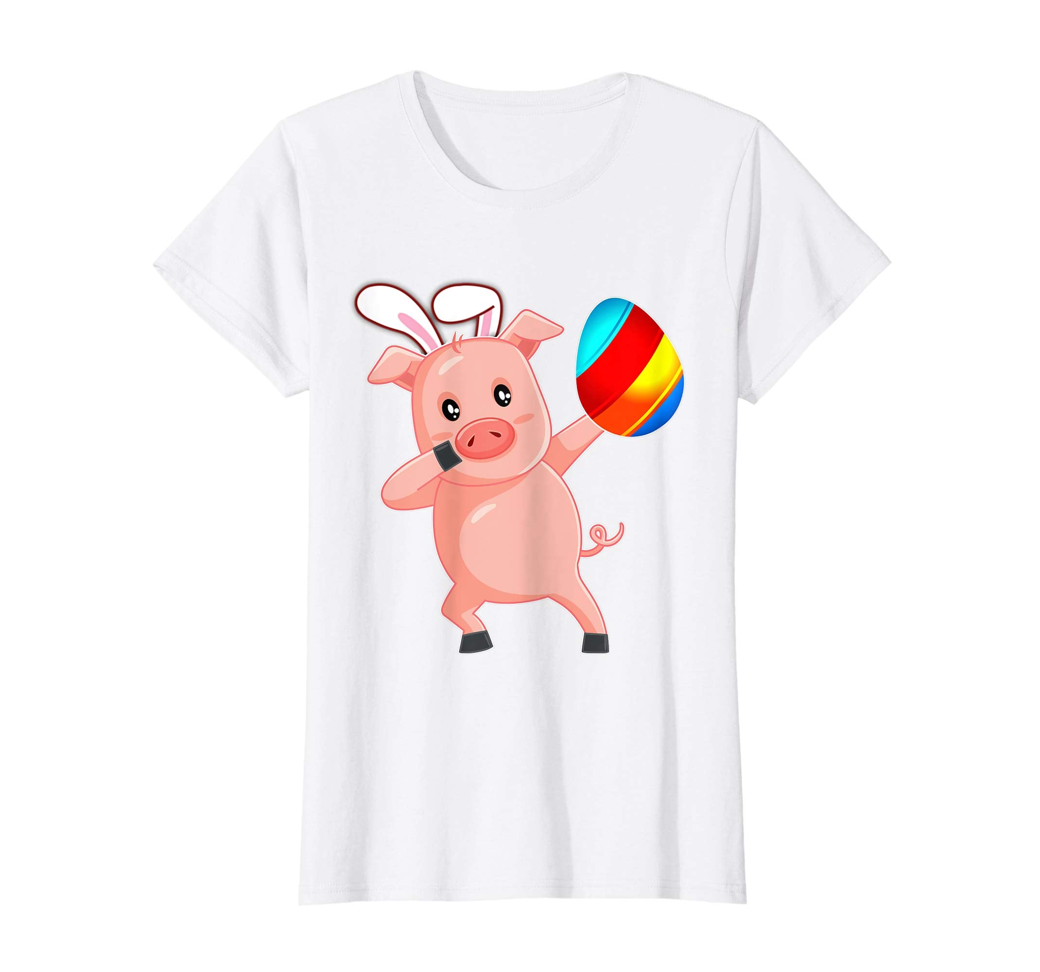 Easter Bunny Dabbing Pig Hog Tshirt Egg Ears Gift
