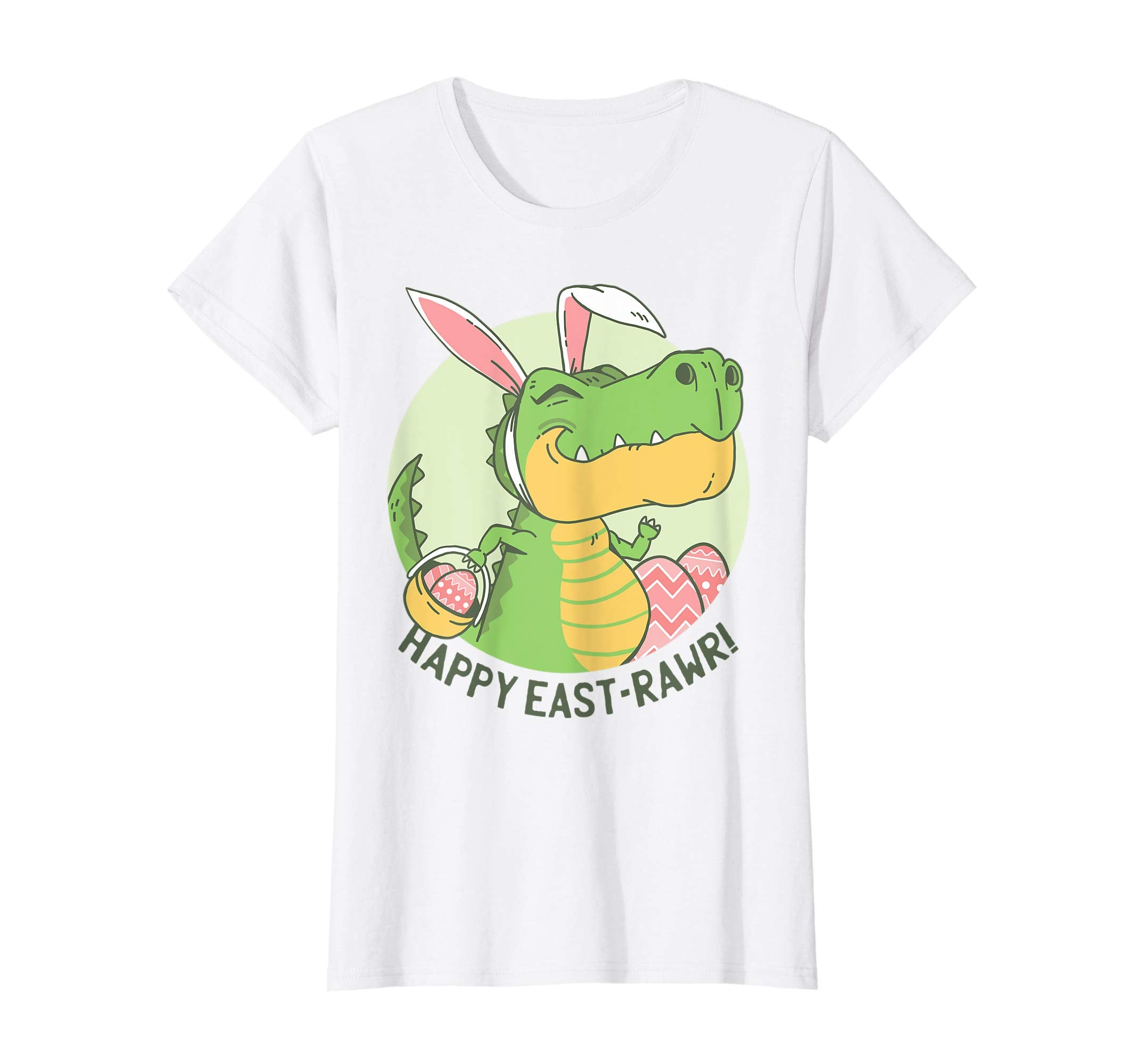 HAPPY EASTRAWR Shirt T Rex Dinosaur Easter Bunny Egg Kids