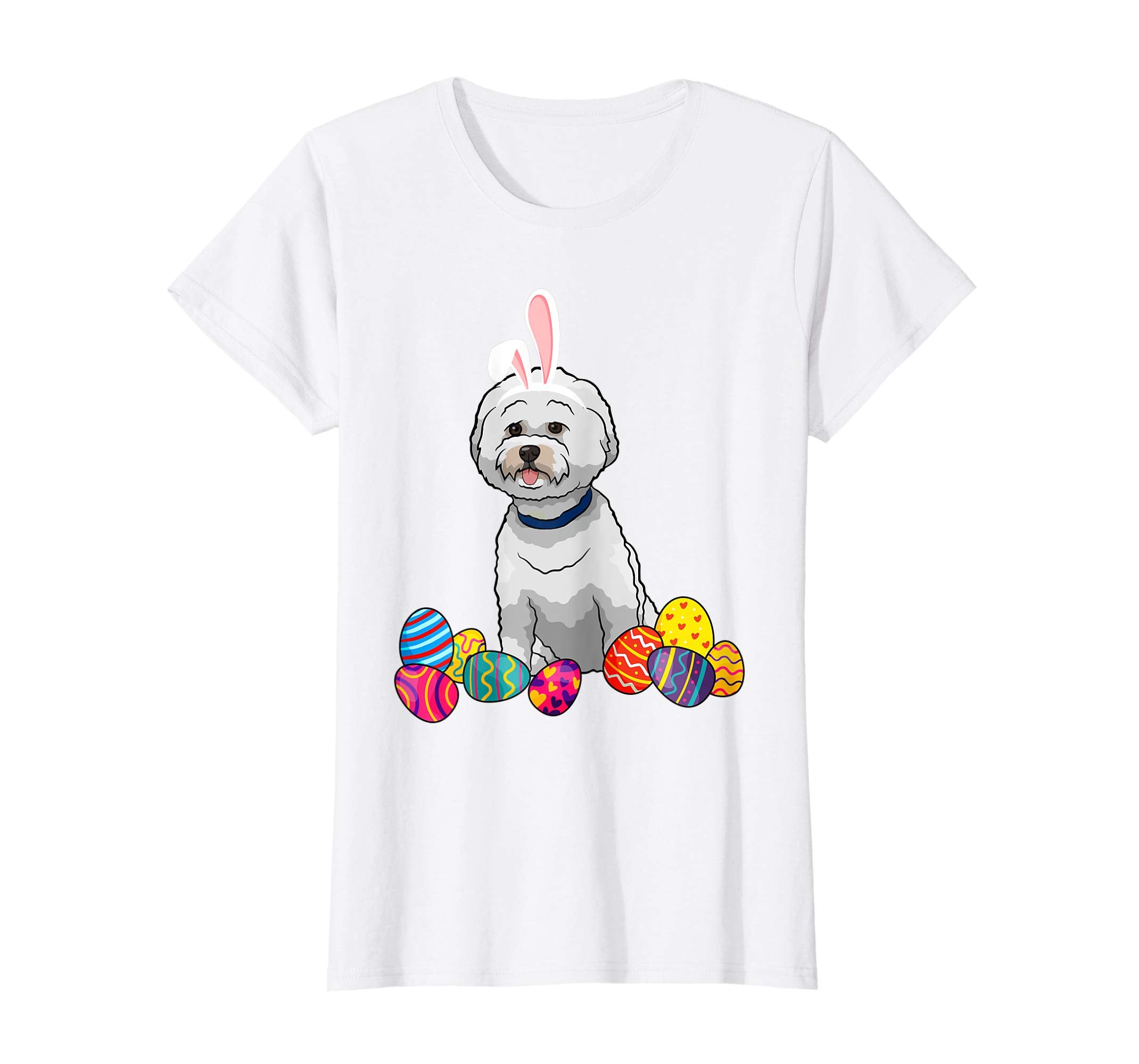 Bichons Frise Bunny Ear With Egg Easter Easter Day Shirt