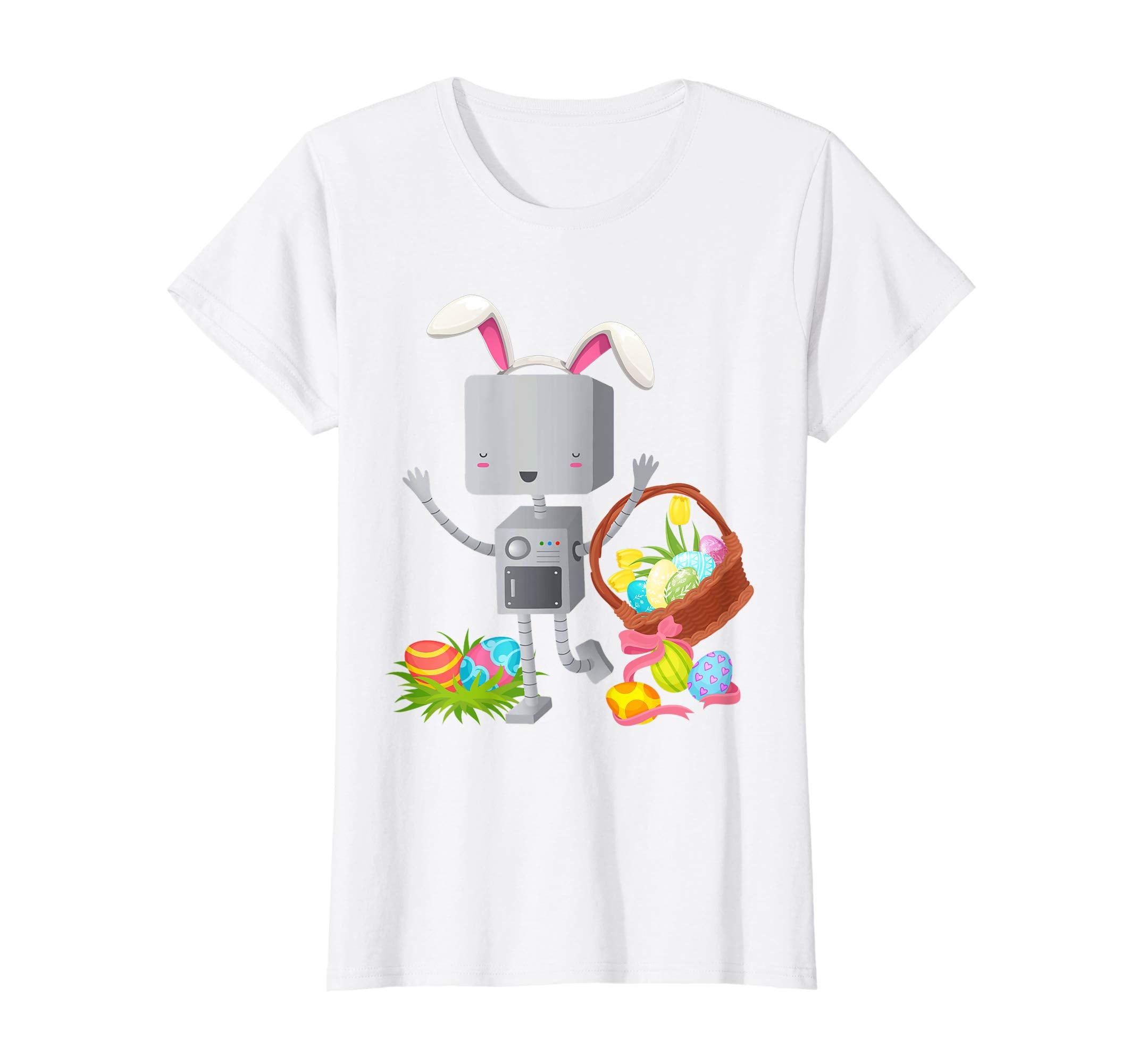 Robot Easter Bunny Funny T-shirt for Boys, Girls, Women, Men