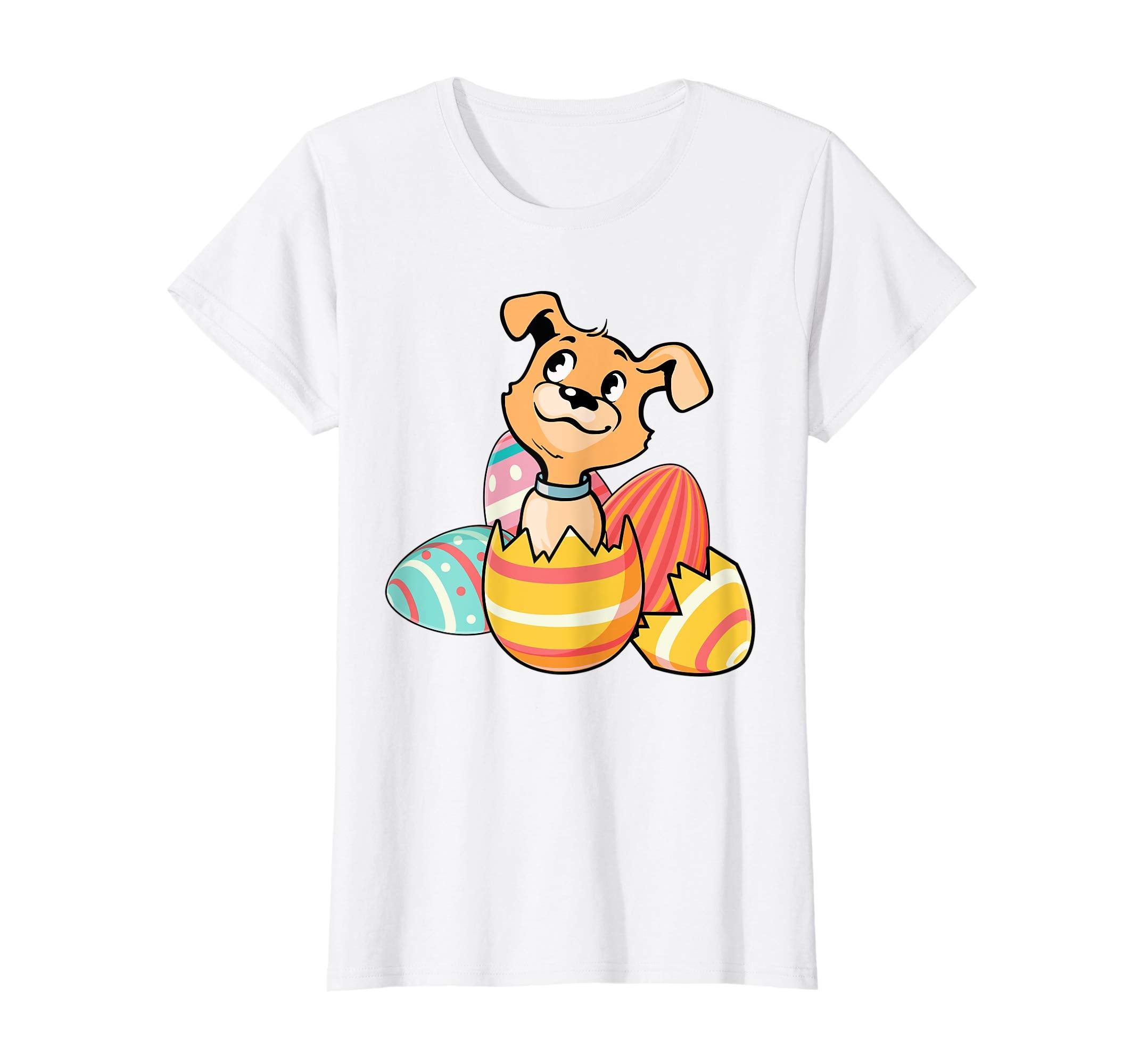 Funny Dog Happy Easter Cute Eggs Boys Kids Girls Tshirt Gift