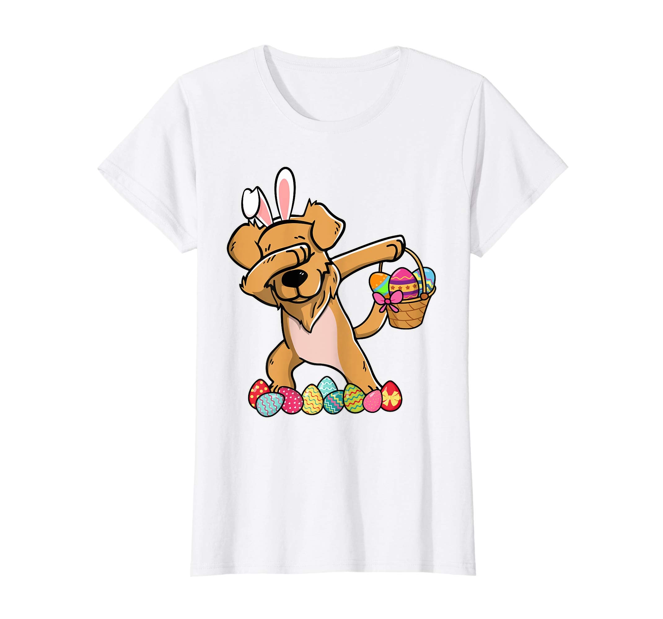 Golden Retriever Dab Dabbing Easter Bunny Egg Basket T-Shirt