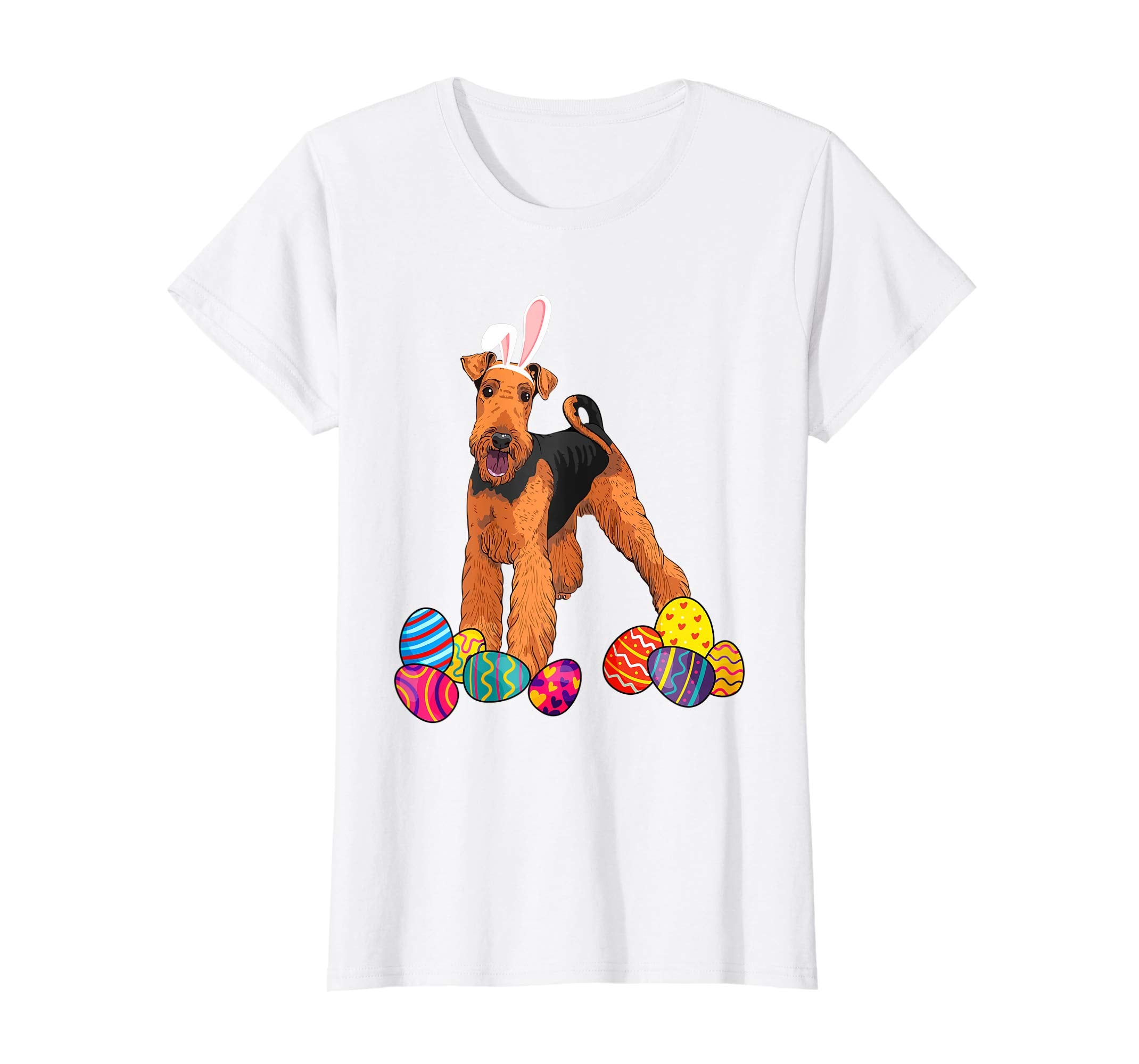 Airedale Terrier Bunny Ear With Egg Easter Easter Day Shirt