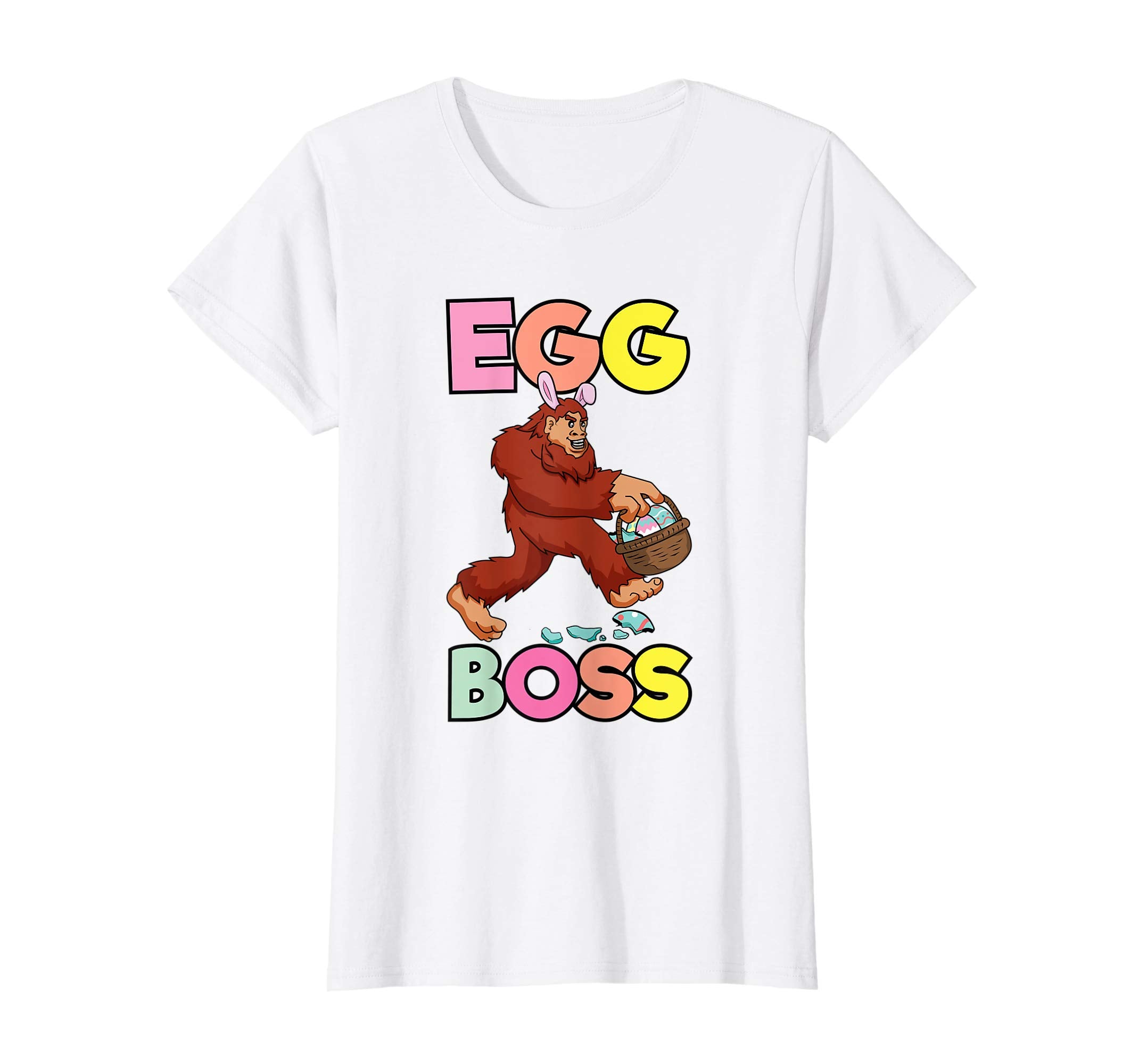 Egg Boss Bigfoot Easter Tshirt for Boys