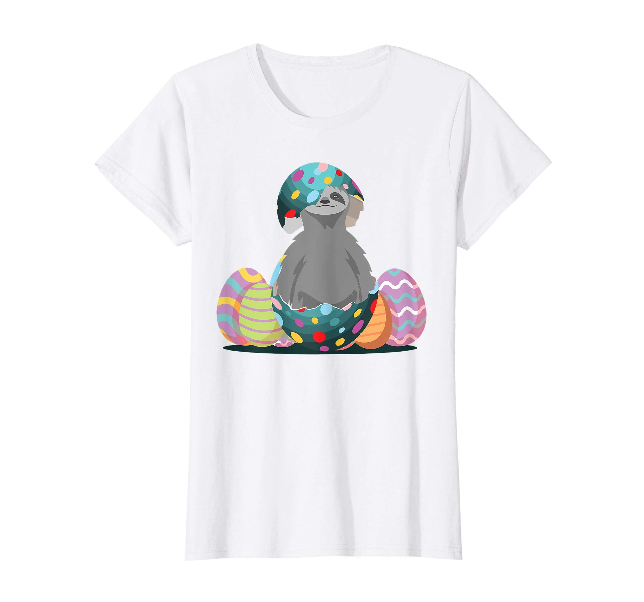 Cute Easter Eggs Sloth Shirts Gifts For Boys Girls