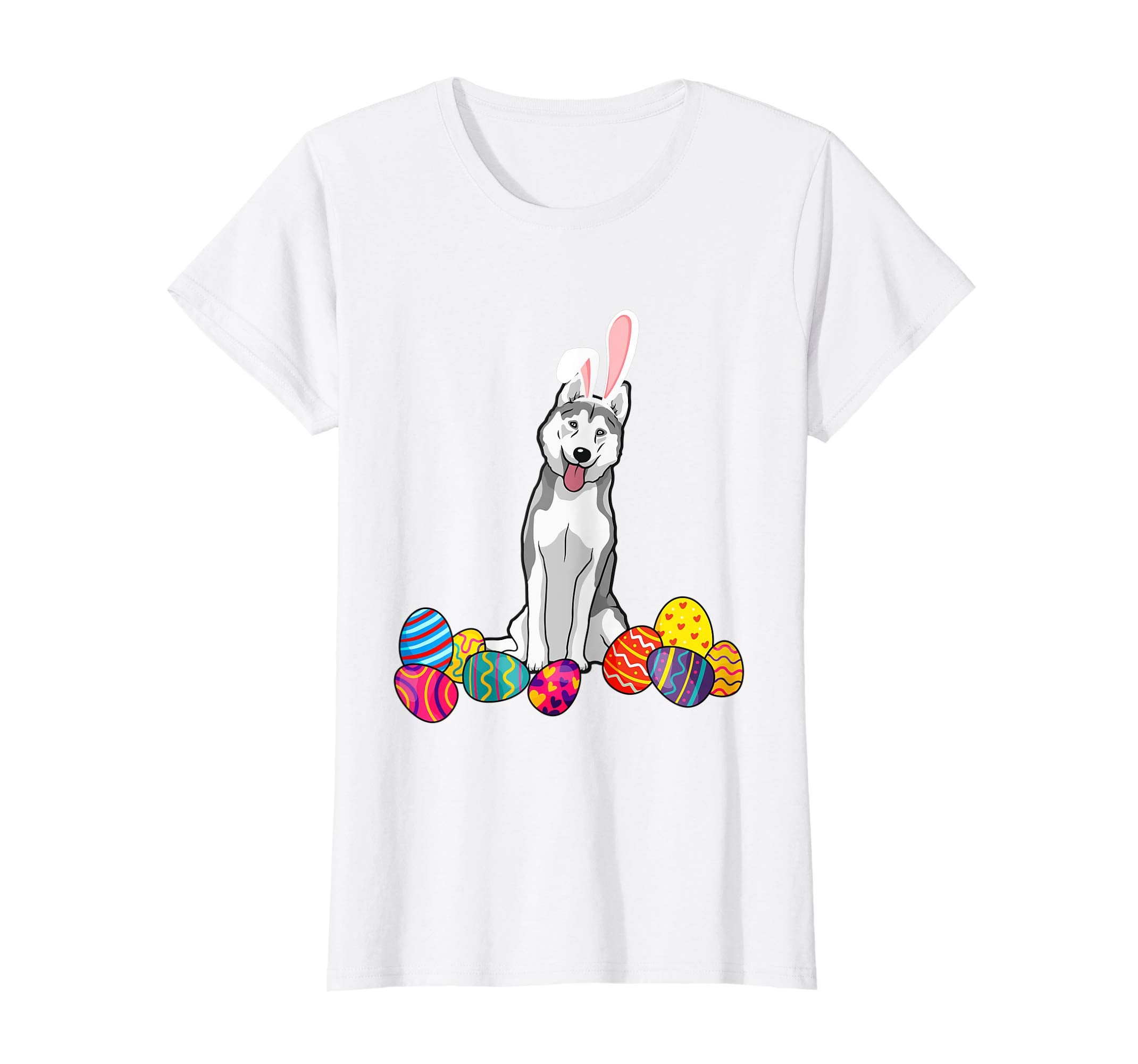 Husky Bunny Ear With Egg Easter Easter Day Shirt