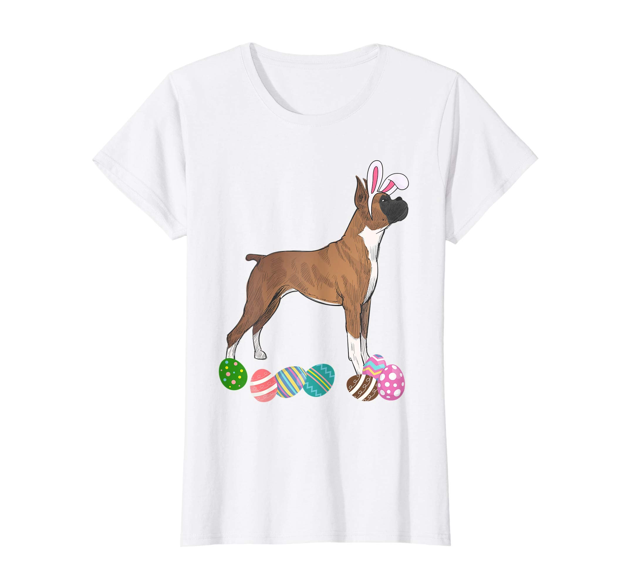Funny Boxer Dressed As Easter Bunny With Rabbit Ears T-Shirt