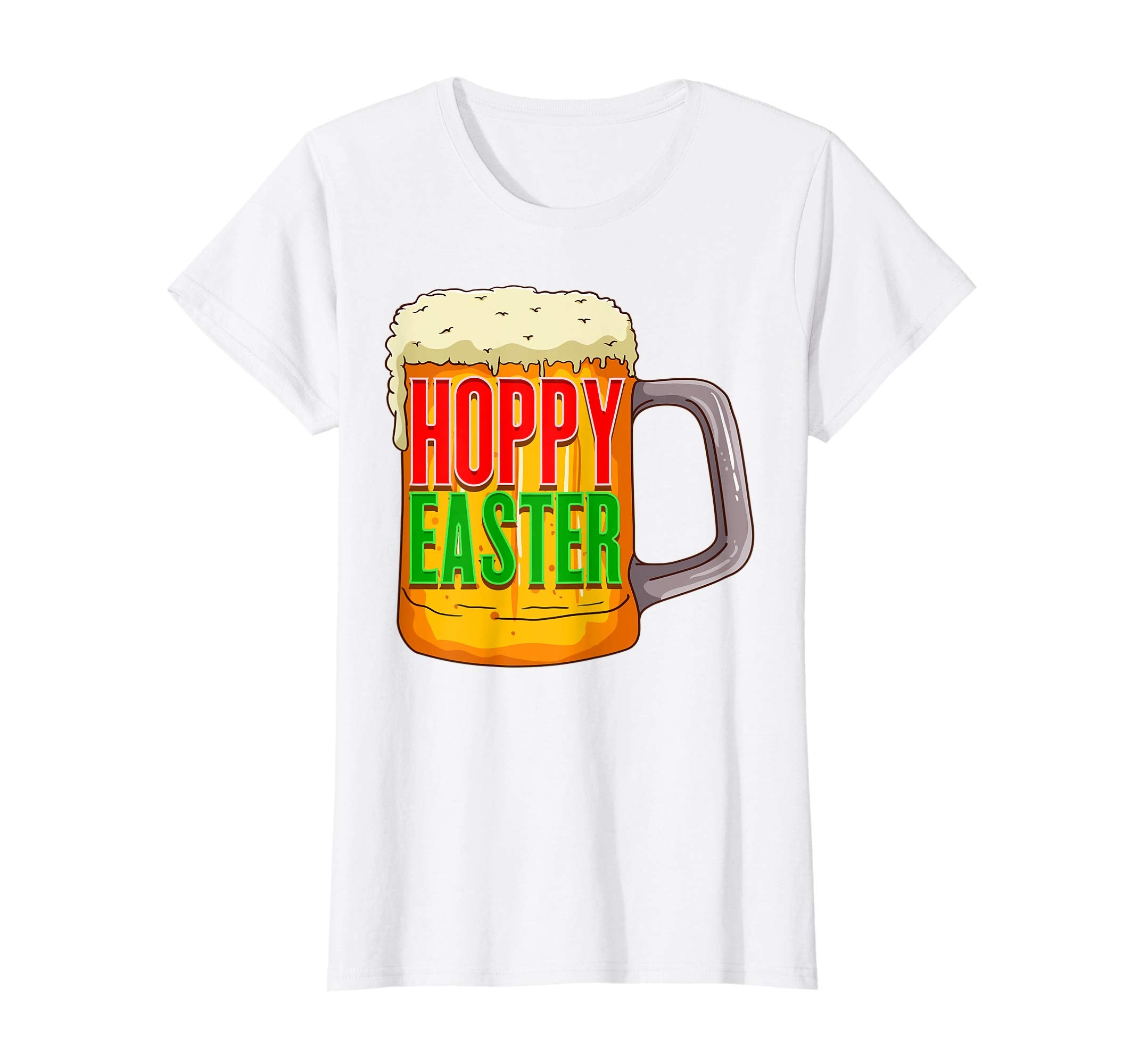 Hoppy Easter Beer Mug T-Shirt - Funny Easter Bunny Tee Gift