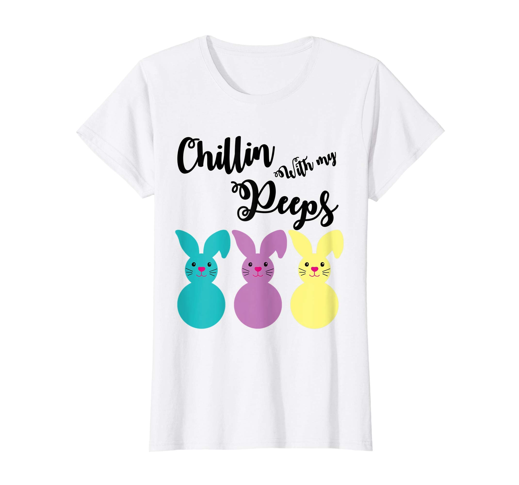 Chillin With My Peeps Funny Ester Gift Shirt Cute Easter Tee