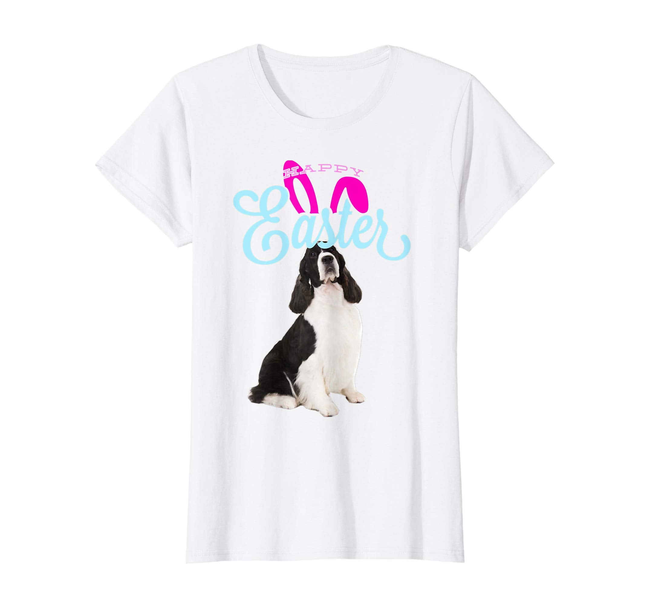 Easter Bunny English Springer Spaniel Tshirt Mom Women Gift